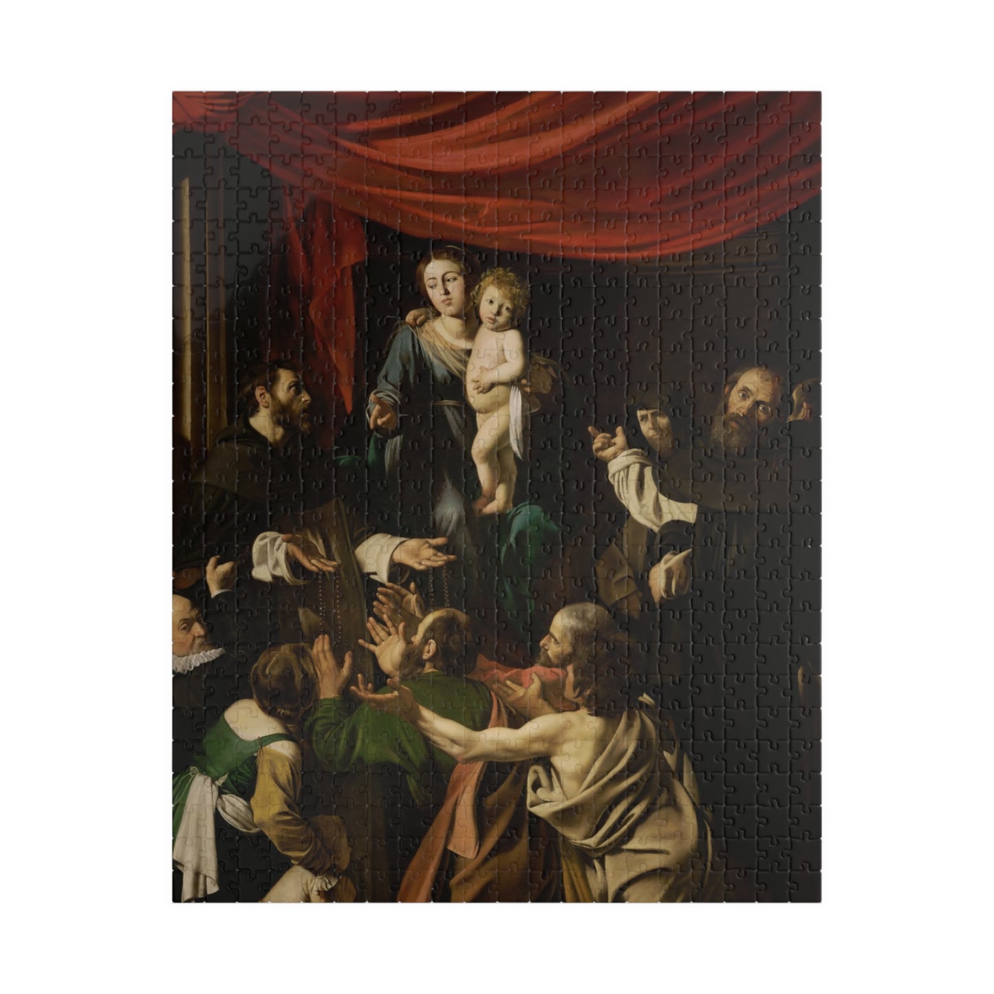 Madonna of the Rosary Puzzle | Caravaggio - - 252 pcs (Vertical) - 