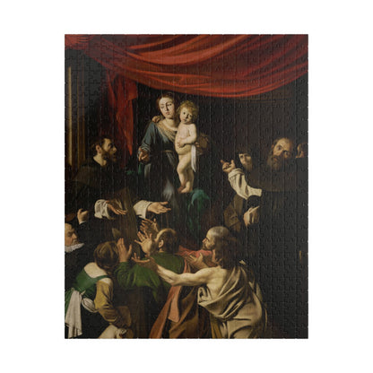 Madonna of the Rosary Puzzle | Caravaggio - - 252 pcs (Vertical) - 
