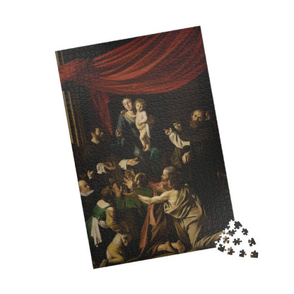 Madonna of the Rosary Puzzle | Caravaggio - - 252 pcs (Vertical) - 