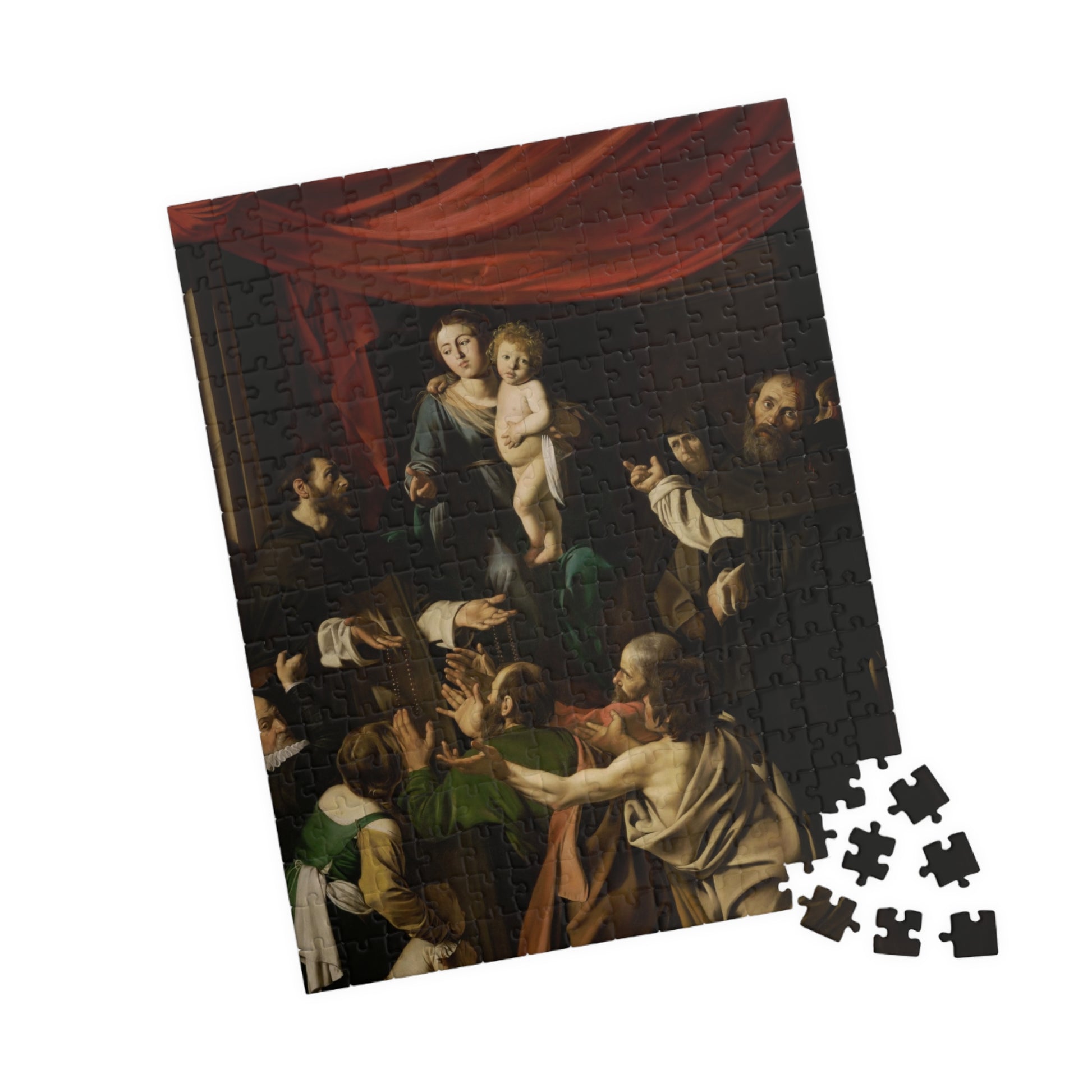 Madonna of the Rosary Puzzle | Caravaggio - - 252 pcs (Vertical) - 