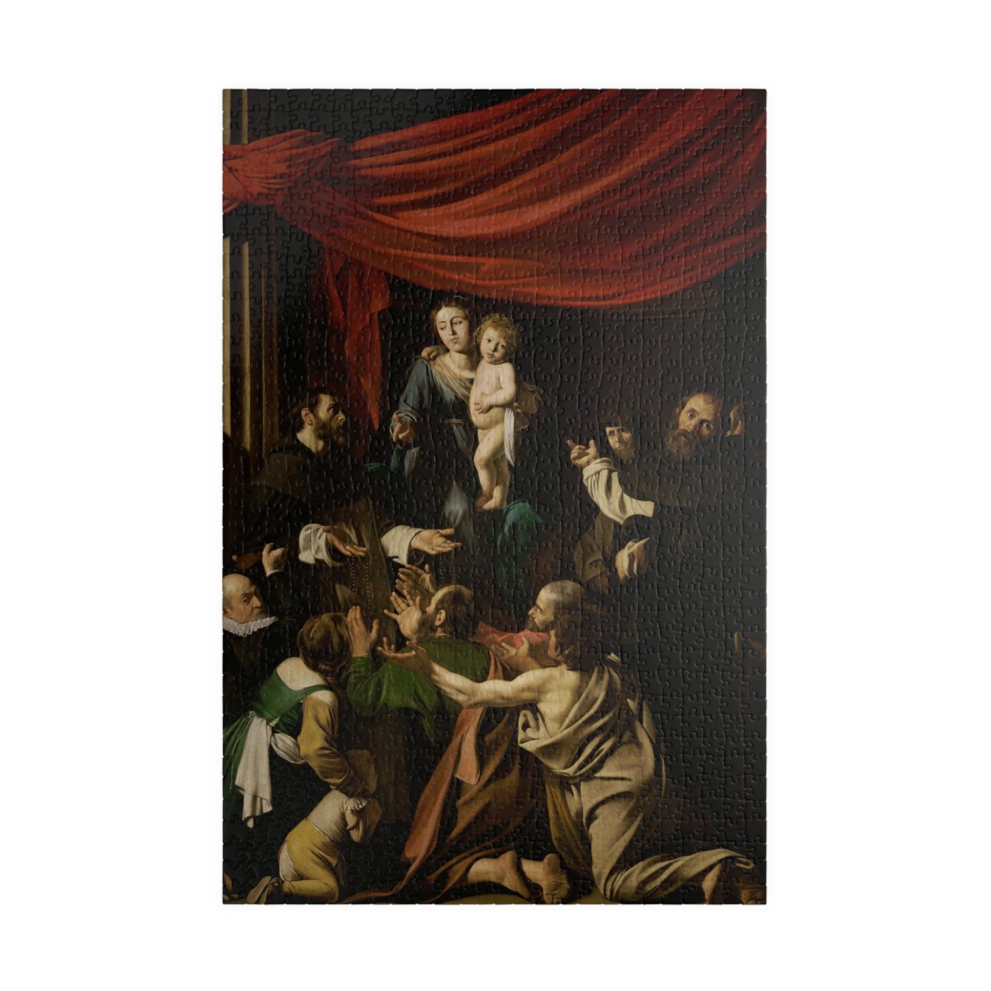 Madonna of the Rosary Puzzle | Caravaggio - - 252 pcs (Vertical) - 