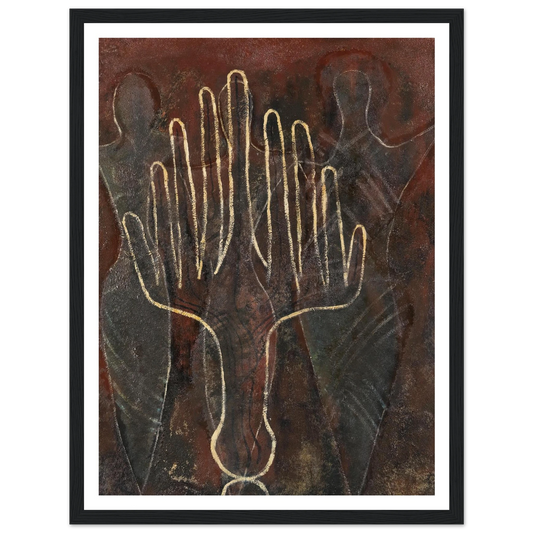 Mains et fantômes (1948) Art Print | Francis Picabia - Framed Poster - 30x40 cm / 12x16″ - Black frame