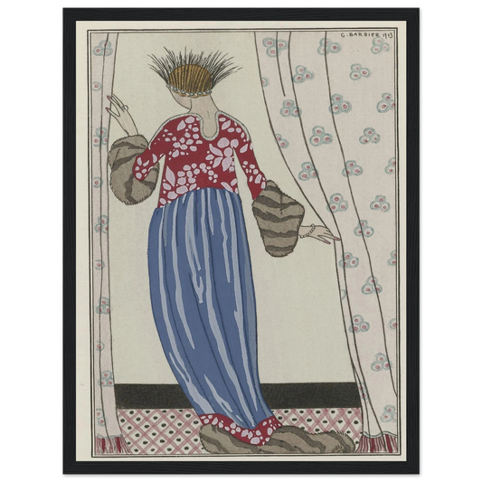 Manteau de Théâtre (1913) Art Print | George Barbier - Framed Poster - 30x40 cm / 12x16″ - Black frame