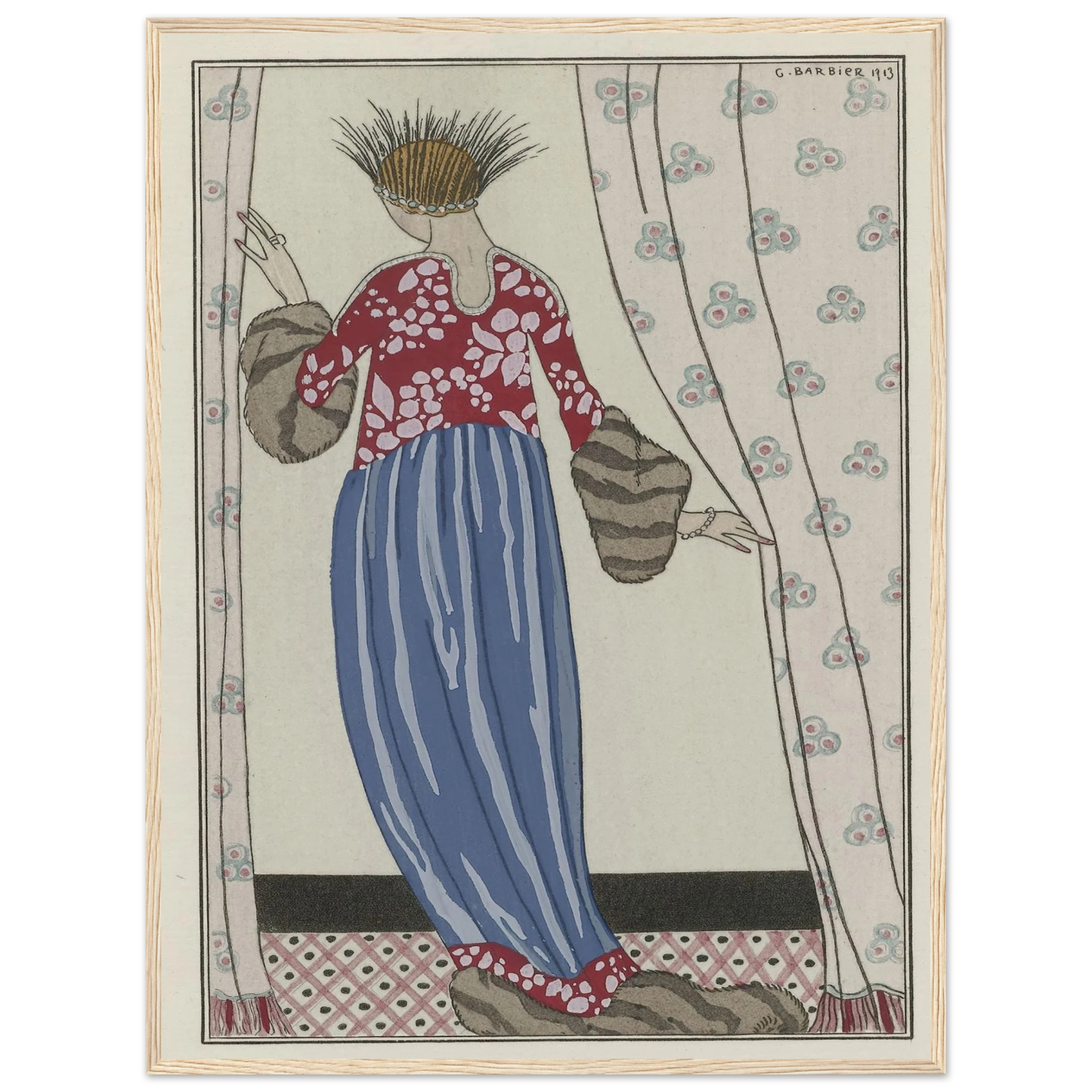 Manteau de Théâtre (1913) Art Print | George Barbier - Framed Poster - 30x40 cm / 12x16″ - Black frame