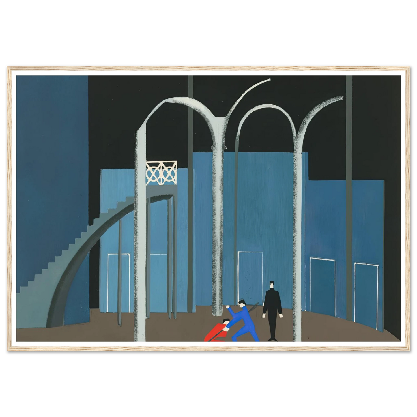 Maquettes dé Théatre 12 Art Print | Alexandra Exter - Framed Poster - 30x40 cm / 12x16″ - Black frame