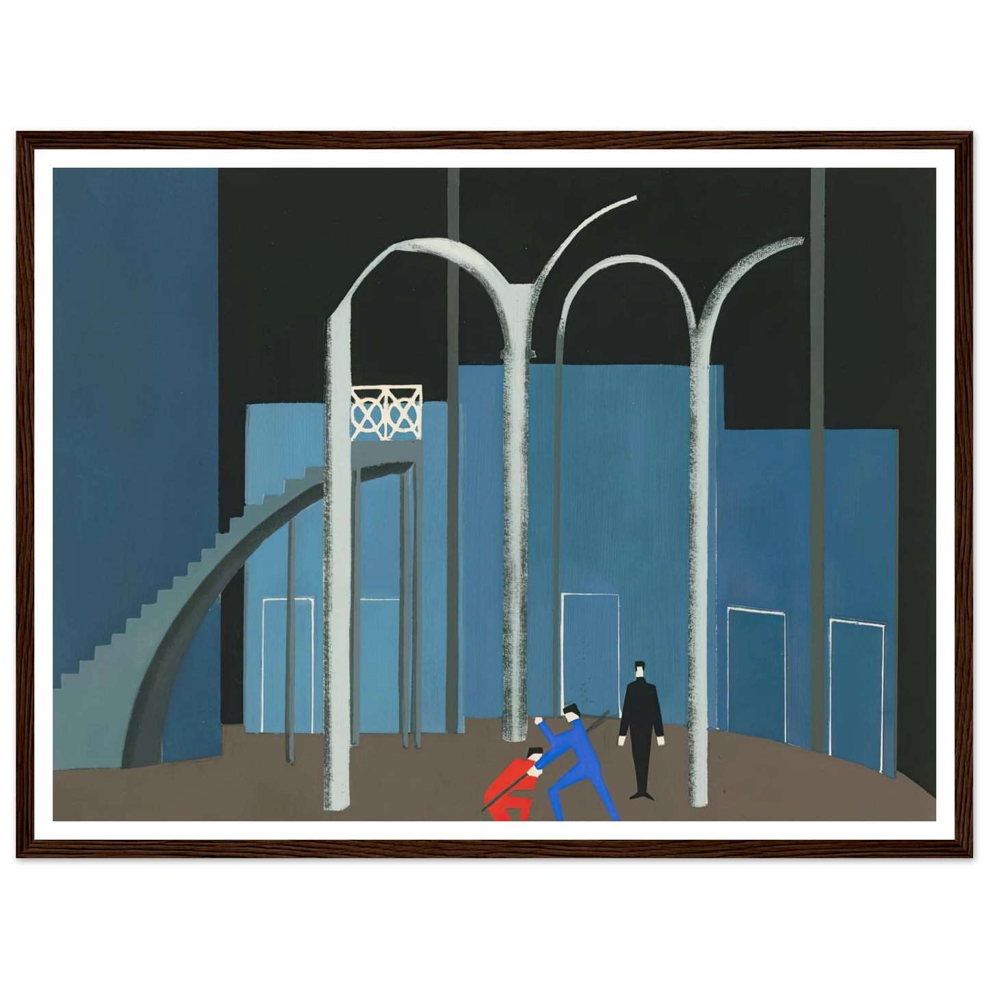 Maquettes dé Théatre 12 Art Print | Alexandra Exter - Framed Poster - 30x40 cm / 12x16″ - Black frame