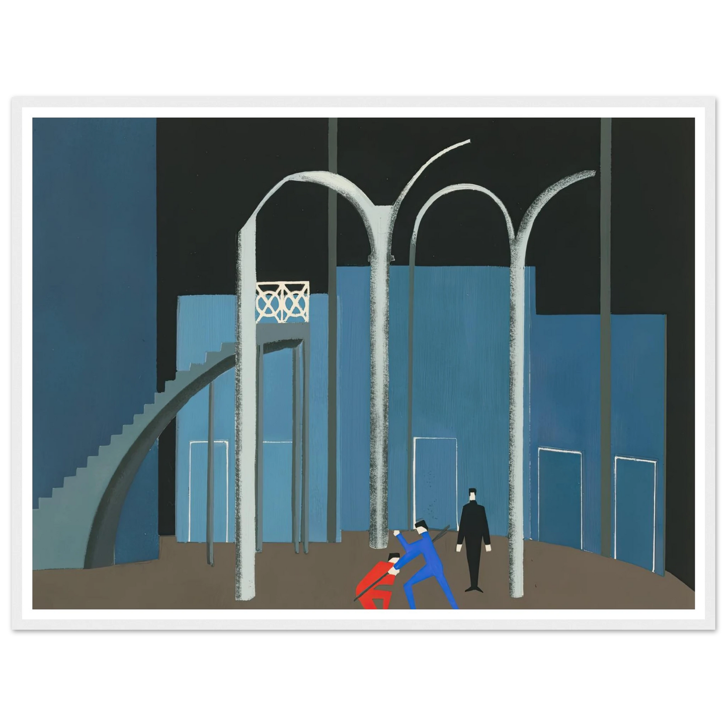 Maquettes dé Théatre 12 Art Print | Alexandra Exter - Framed Poster - 30x40 cm / 12x16″ - Black frame