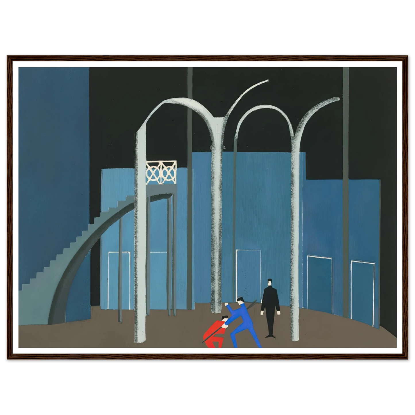 Maquettes dé Théatre 12 Art Print | Alexandra Exter - Framed Poster - 30x40 cm / 12x16″ - Black frame