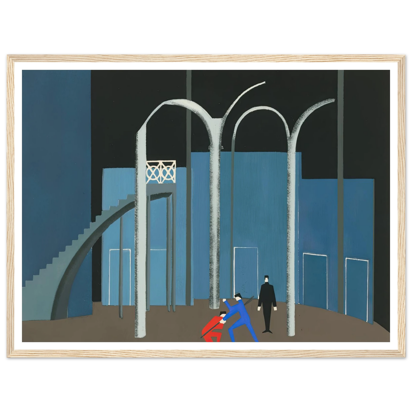 Maquettes dé Théatre 12 Art Print | Alexandra Exter - Framed Poster - 30x40 cm / 12x16″ - Black frame