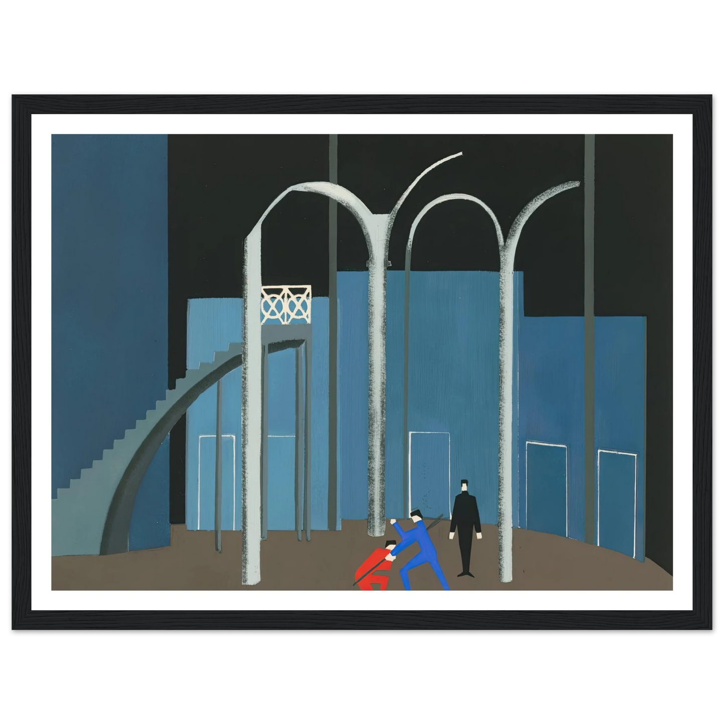 Maquettes dé Théatre 12 Art Print | Alexandra Exter - Framed Poster - 30x40 cm / 12x16″ - Black frame