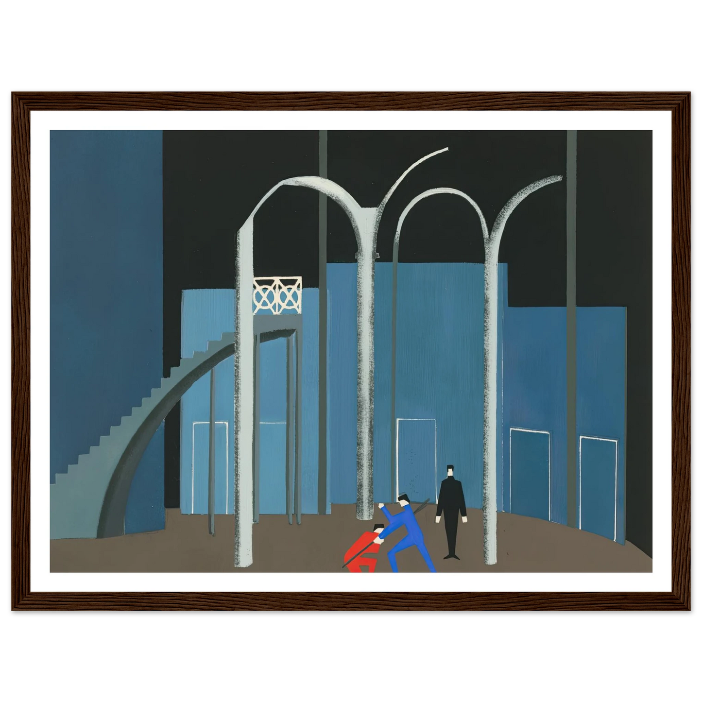 Maquettes dé Théatre 12 Art Print | Alexandra Exter - Framed Poster - 30x40 cm / 12x16″ - Black frame