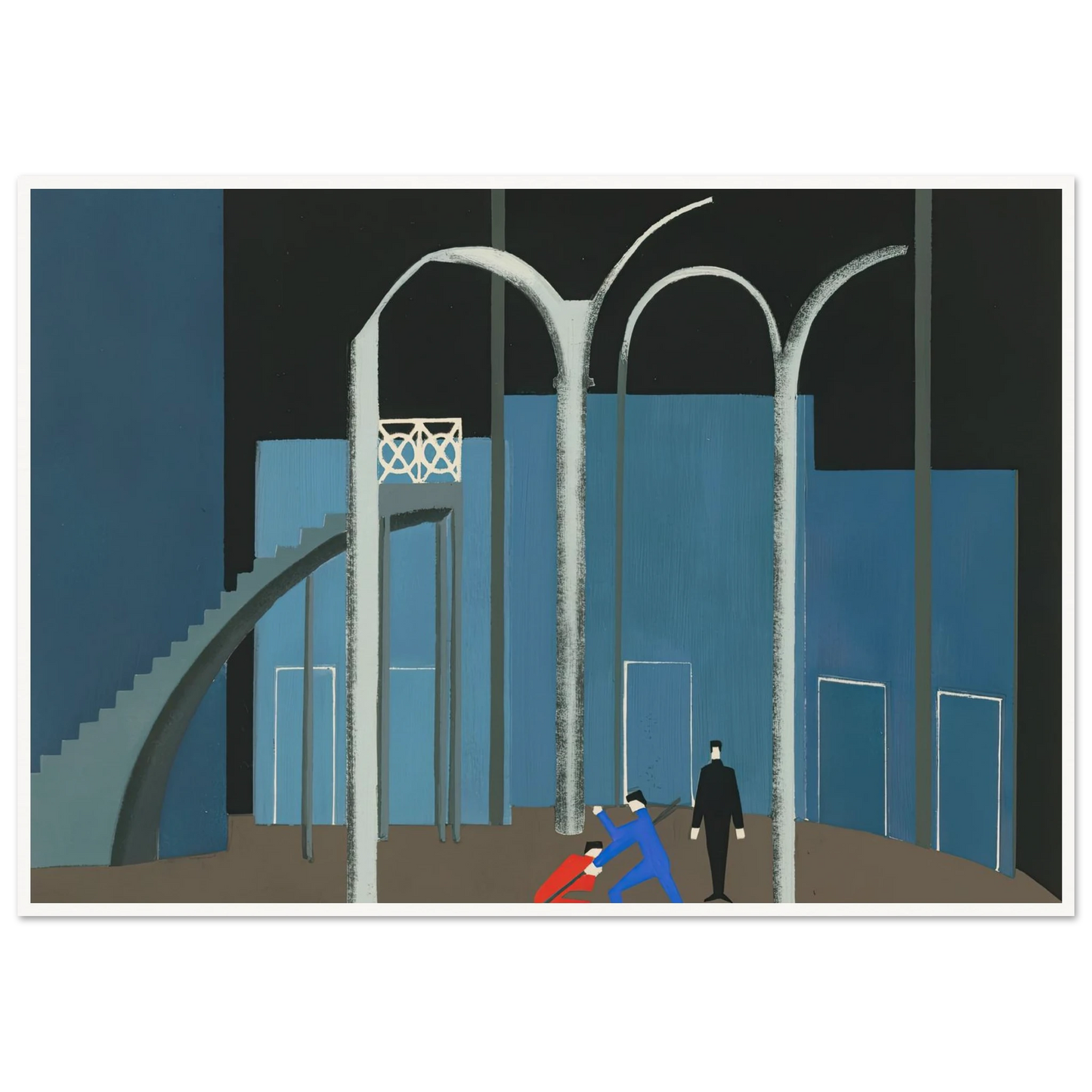 Maquettes dé Théatre 12 Art Print | Alexandra Exter - Framed Poster - 30x40 cm / 12x16″ - Black frame