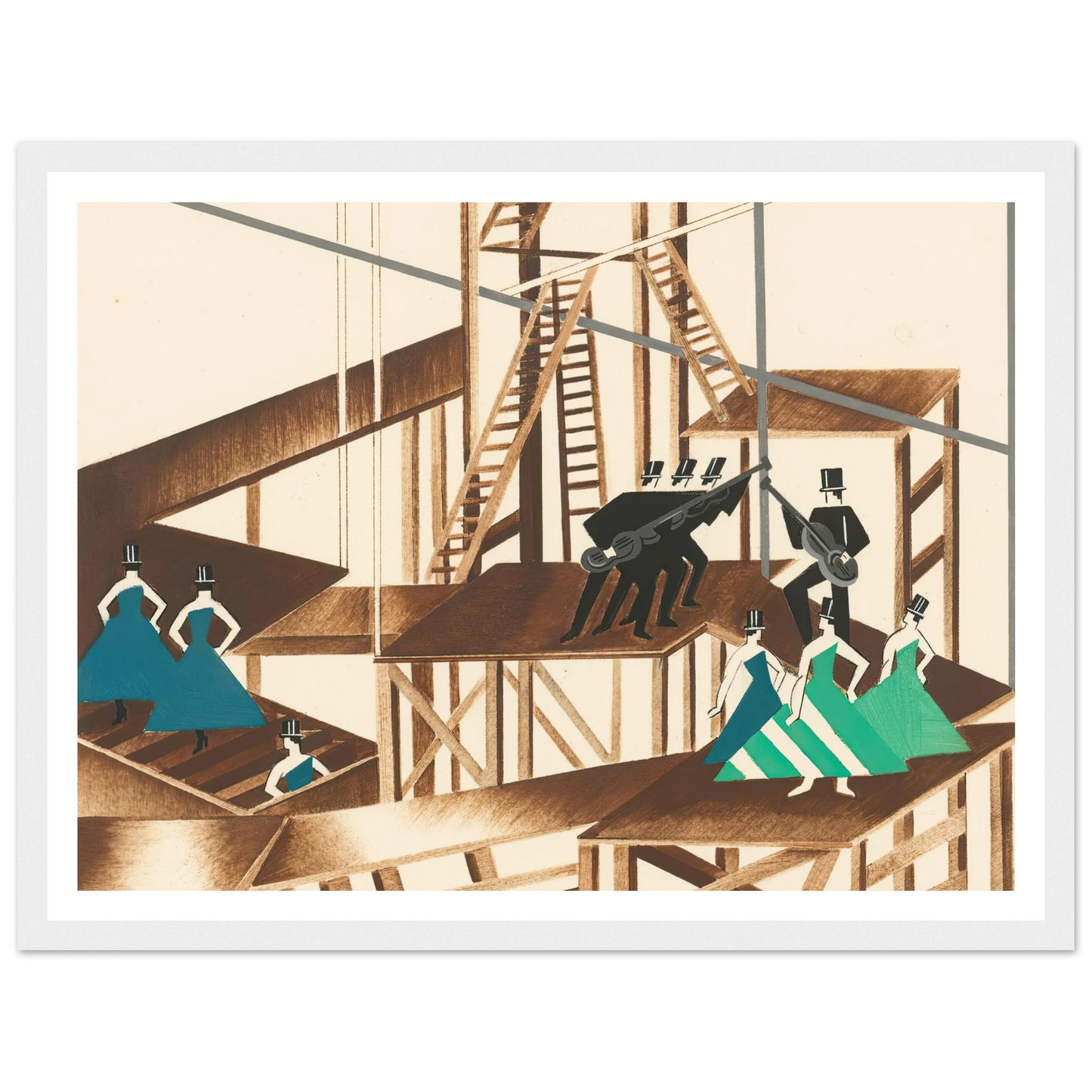 Maquettes dé Théatre 16 Art Print | Alexandra Exter - Framed Poster - 30x40 cm / 12x16″ - Black frame