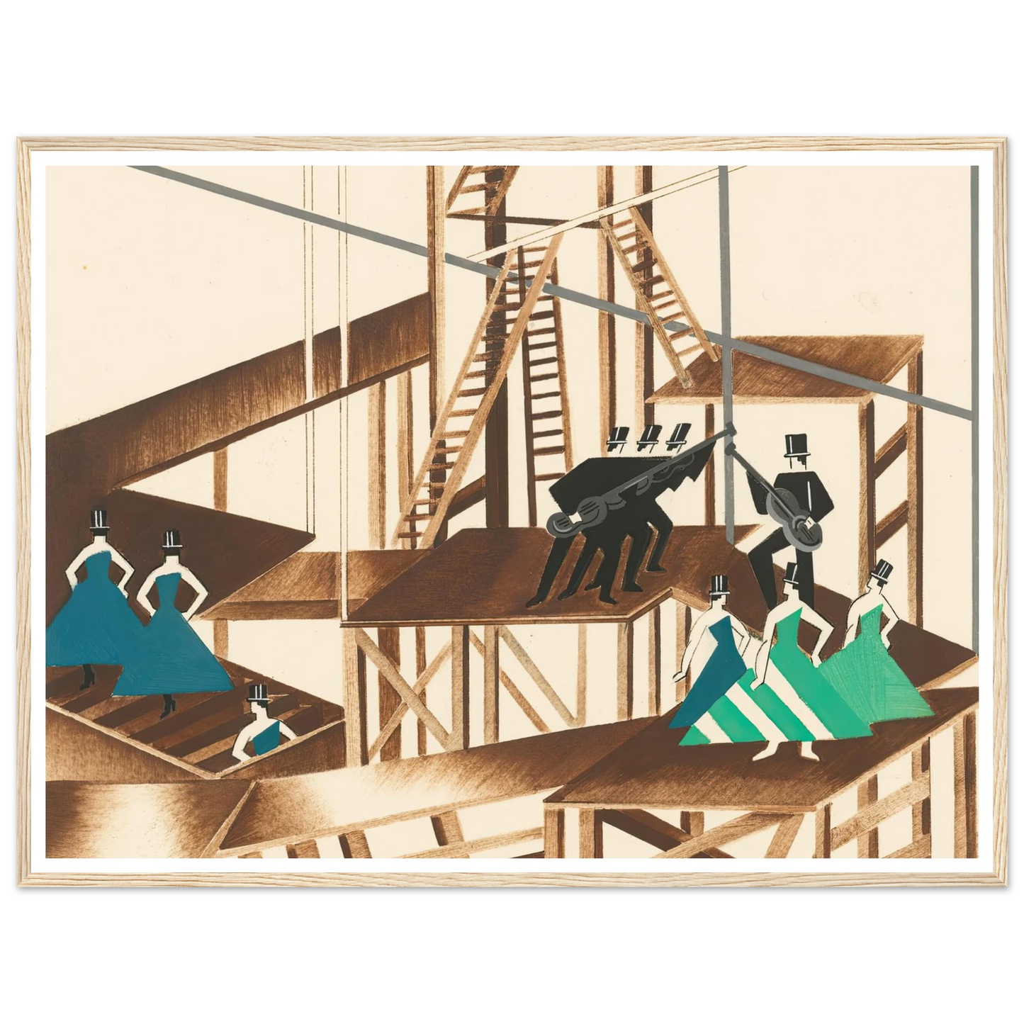 Maquettes dé Théatre 16 Art Print | Alexandra Exter - Framed Poster - 30x40 cm / 12x16″ - Black frame