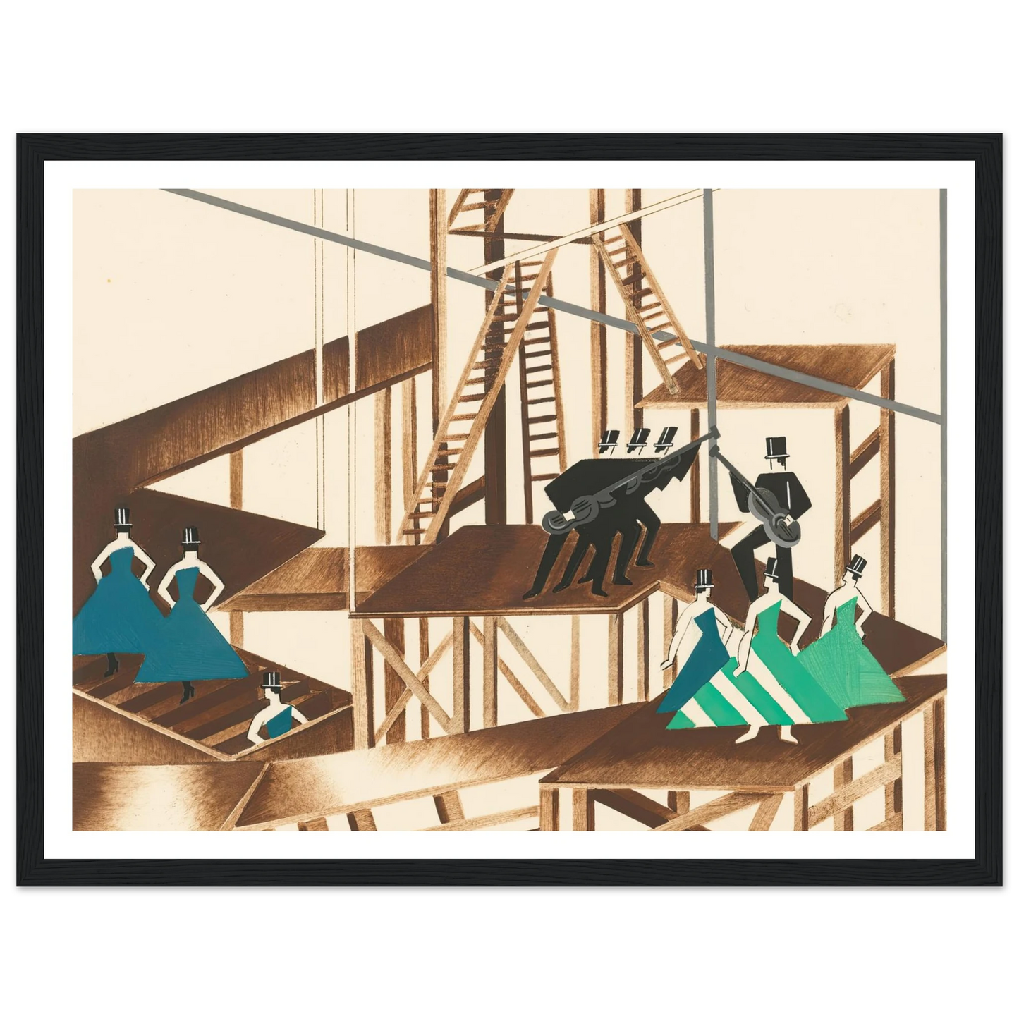 Maquettes dé Théatre 16 Art Print | Alexandra Exter - Framed Poster - 30x40 cm / 12x16″ - Black frame