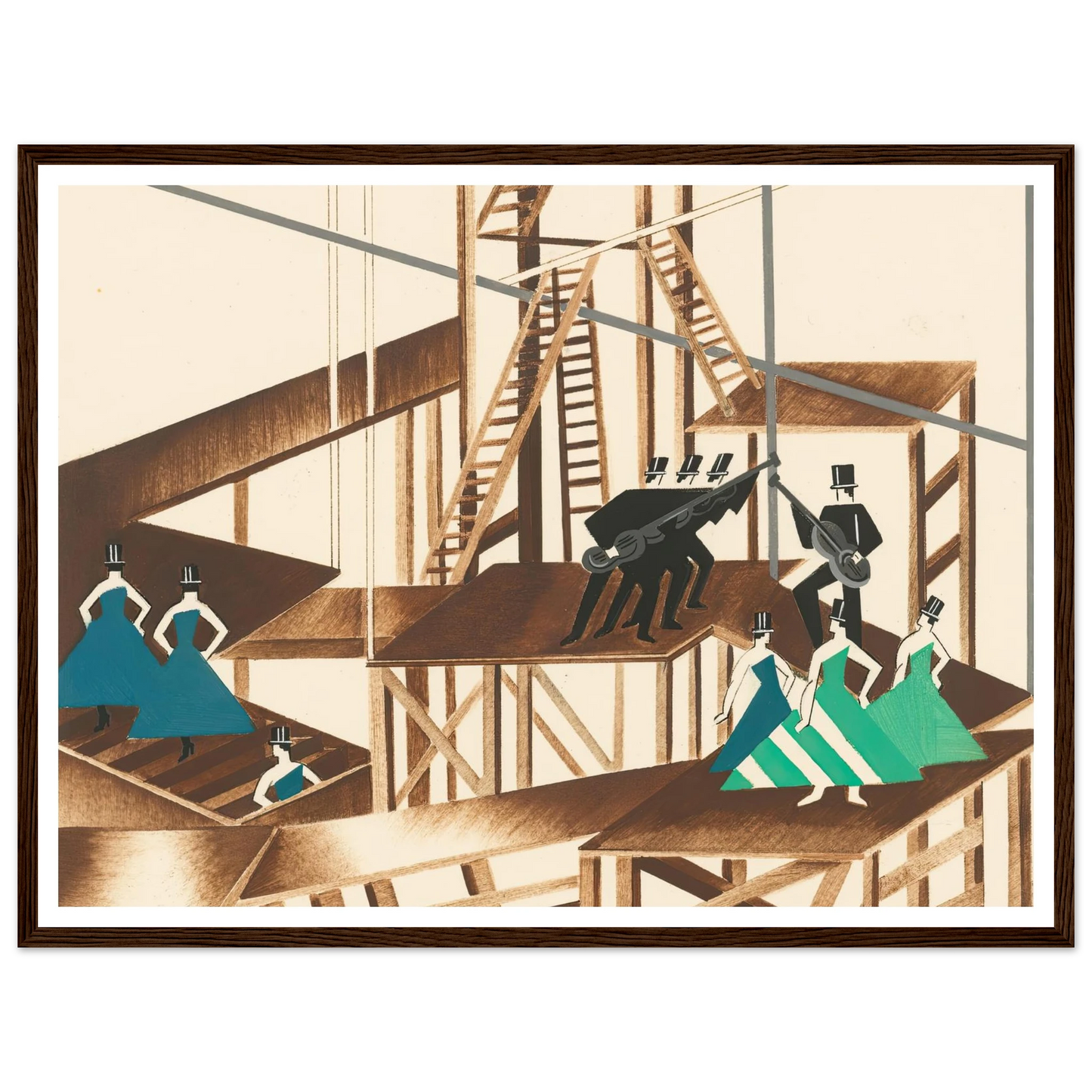 Maquettes dé Théatre 16 Art Print | Alexandra Exter - Framed Poster - 30x40 cm / 12x16″ - Black frame