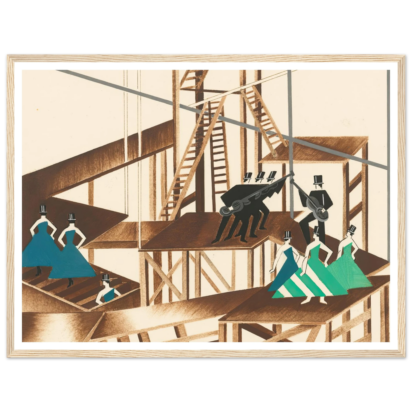 Maquettes dé Théatre 16 Art Print | Alexandra Exter - Framed Poster - 30x40 cm / 12x16″ - Black frame