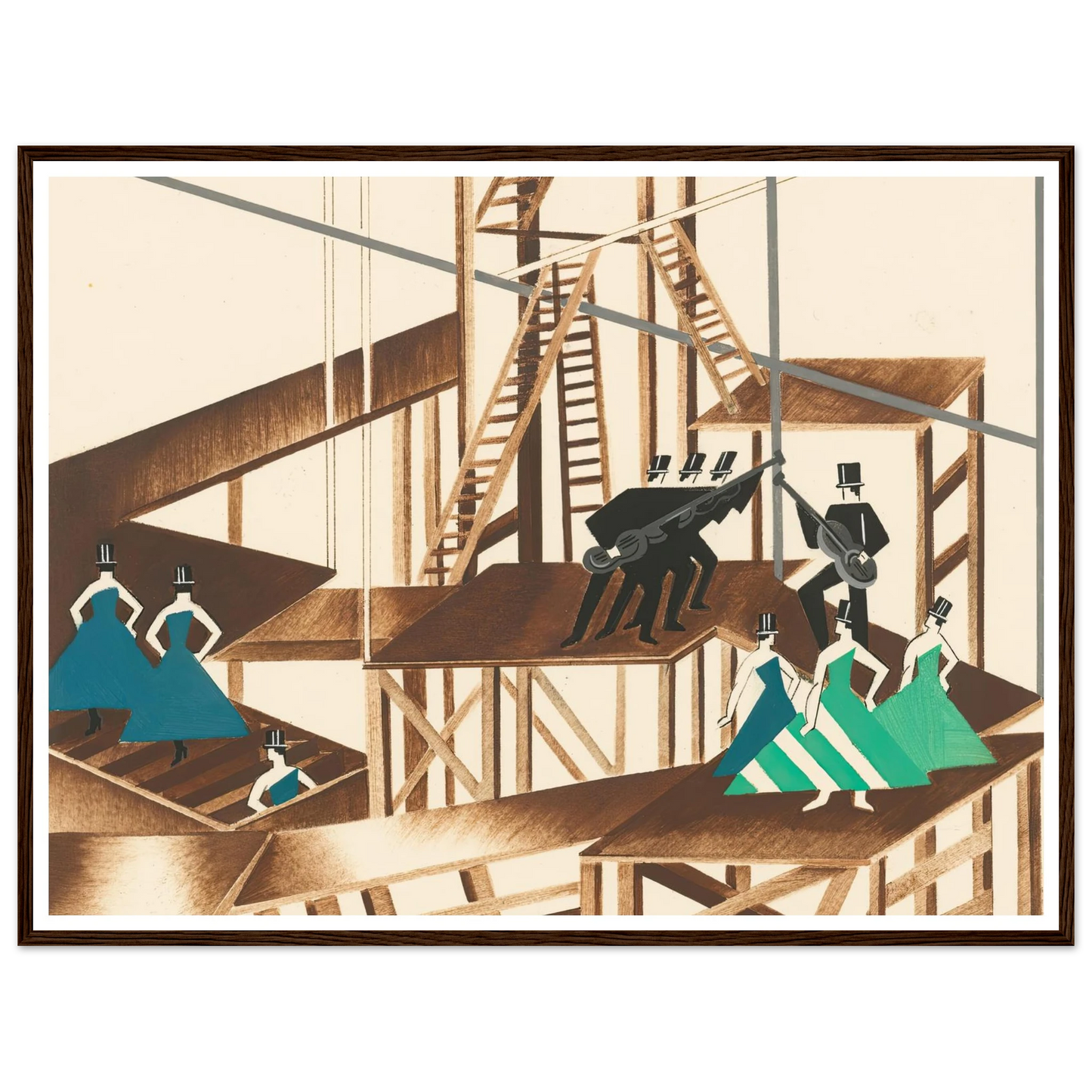 Maquettes dé Théatre 16 Art Print | Alexandra Exter - Framed Poster - 30x40 cm / 12x16″ - Black frame