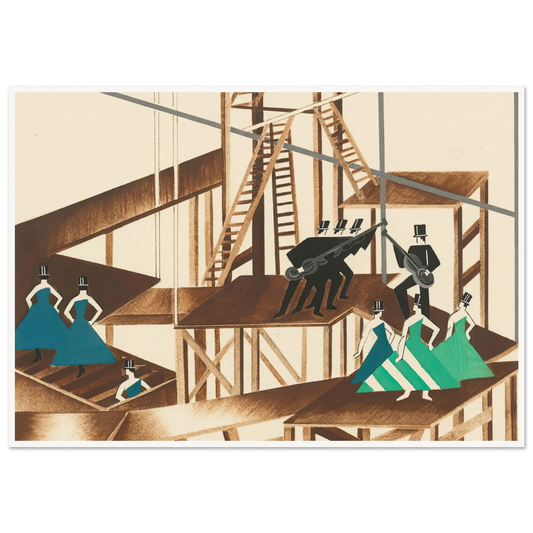 Maquettes dé Théatre 16 Art Print | Alexandra Exter - Framed Poster - 30x40 cm / 12x16″ - Black frame