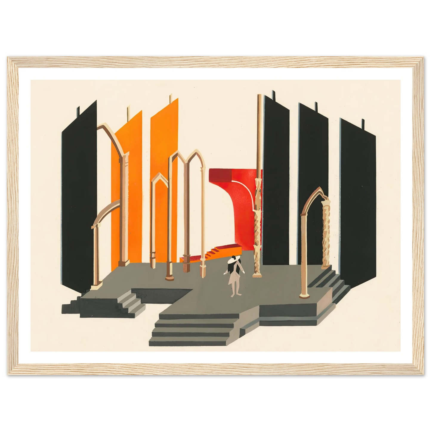 Maquettes dé Théatre 2 Art Print | Alexandra Exter - Framed Poster - 30x40 cm / 12x16″ - Black frame