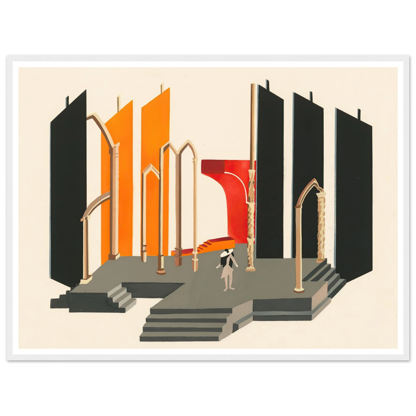 Maquettes dé Théatre 2 Art Print | Alexandra Exter - Framed Poster - 30x40 cm / 12x16″ - Black frame