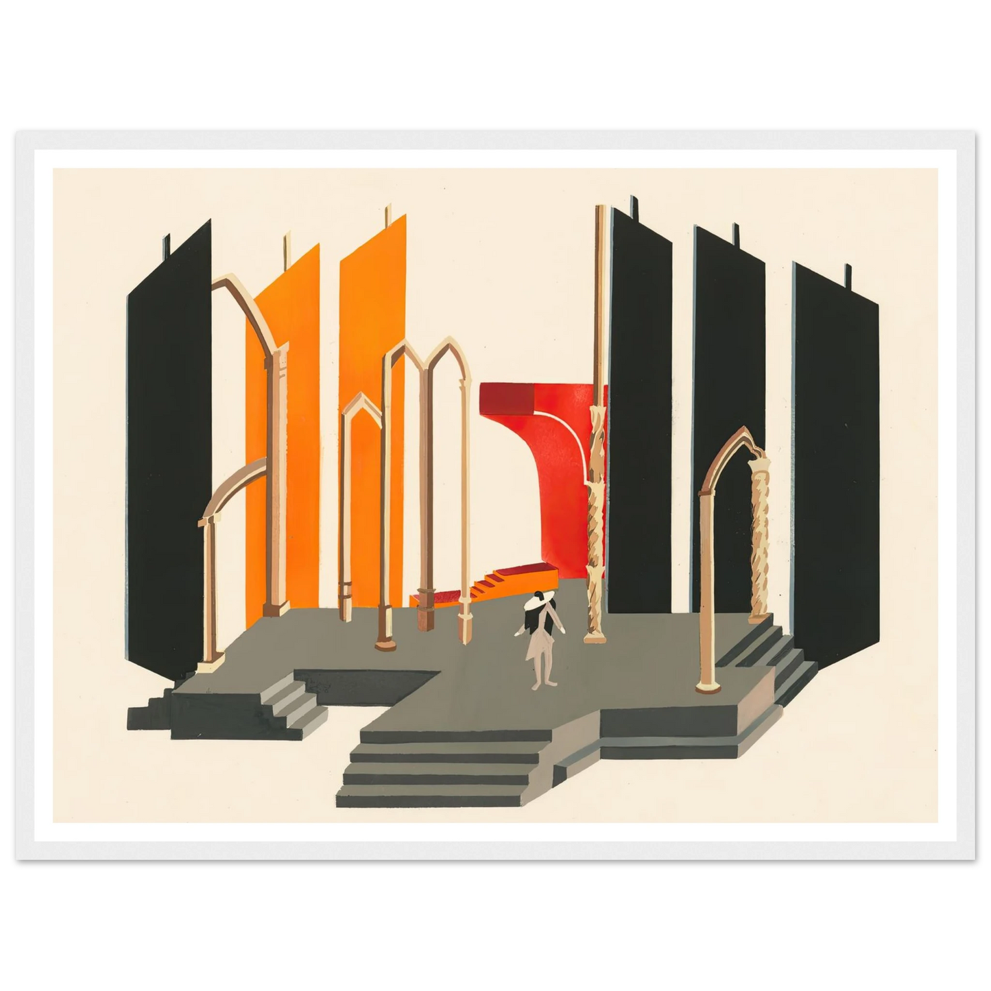 Maquettes dé Théatre 2 Art Print | Alexandra Exter - Framed Poster - 30x40 cm / 12x16″ - Black frame