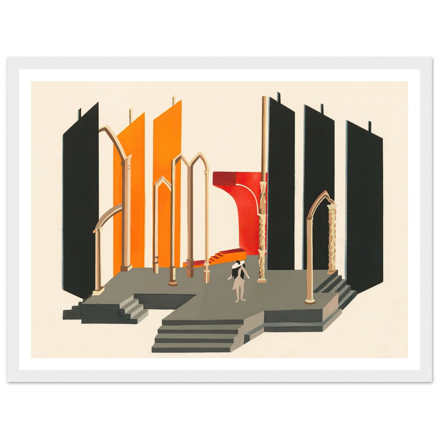 Maquettes dé Théatre 2 Art Print | Alexandra Exter - Framed Poster - 30x40 cm / 12x16″ - Black frame