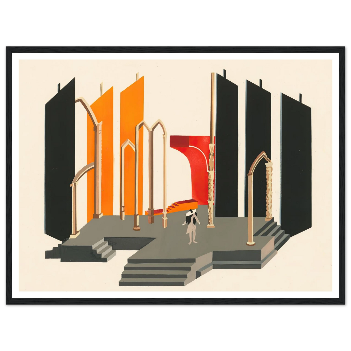 Maquettes dé Théatre 2 Art Print | Alexandra Exter - Framed Poster - 30x40 cm / 12x16″ - Black frame