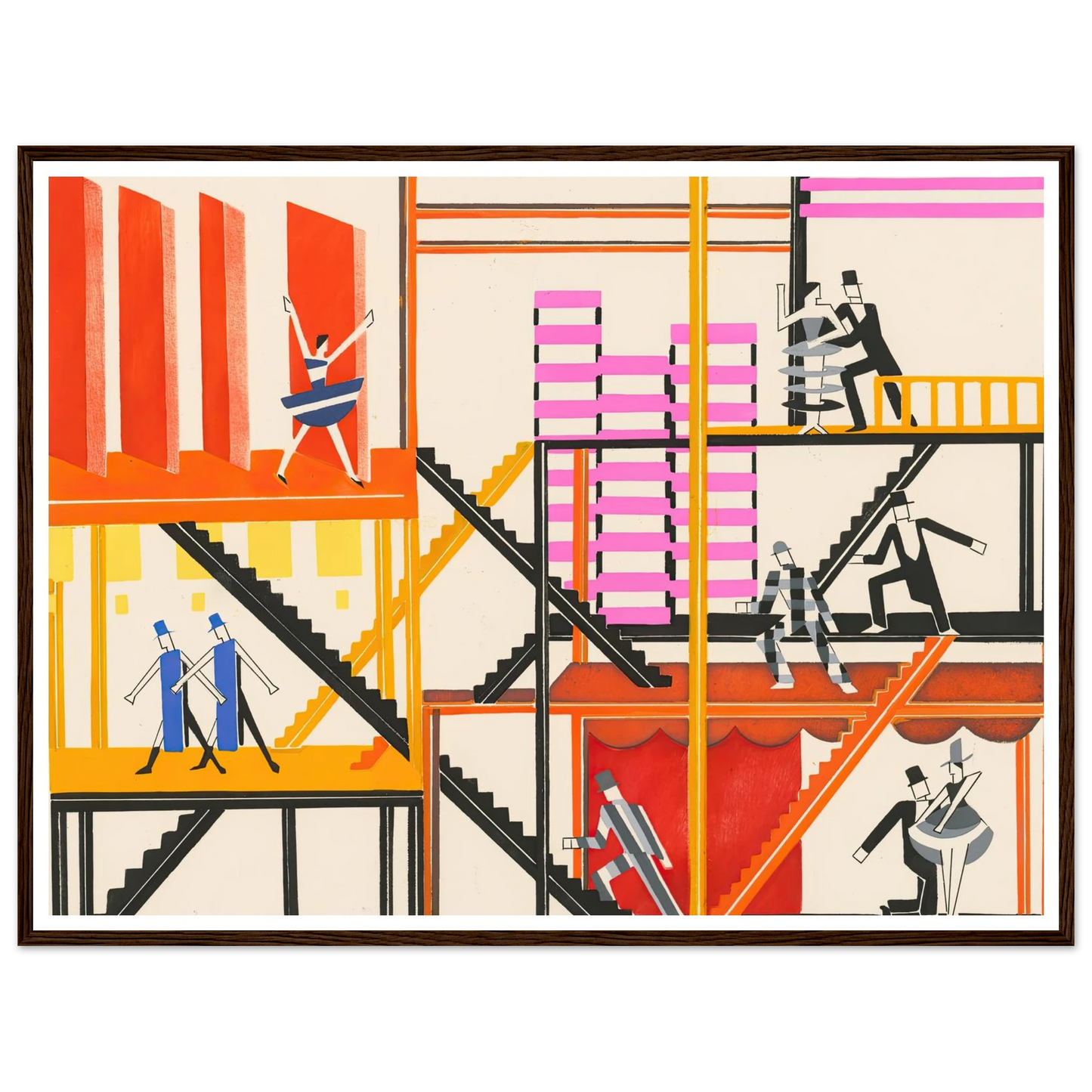 Maquettes dé Théatre 4 Art Print | Alexandra Exter - Framed Poster - 30x40 cm / 12x16″ - Black frame