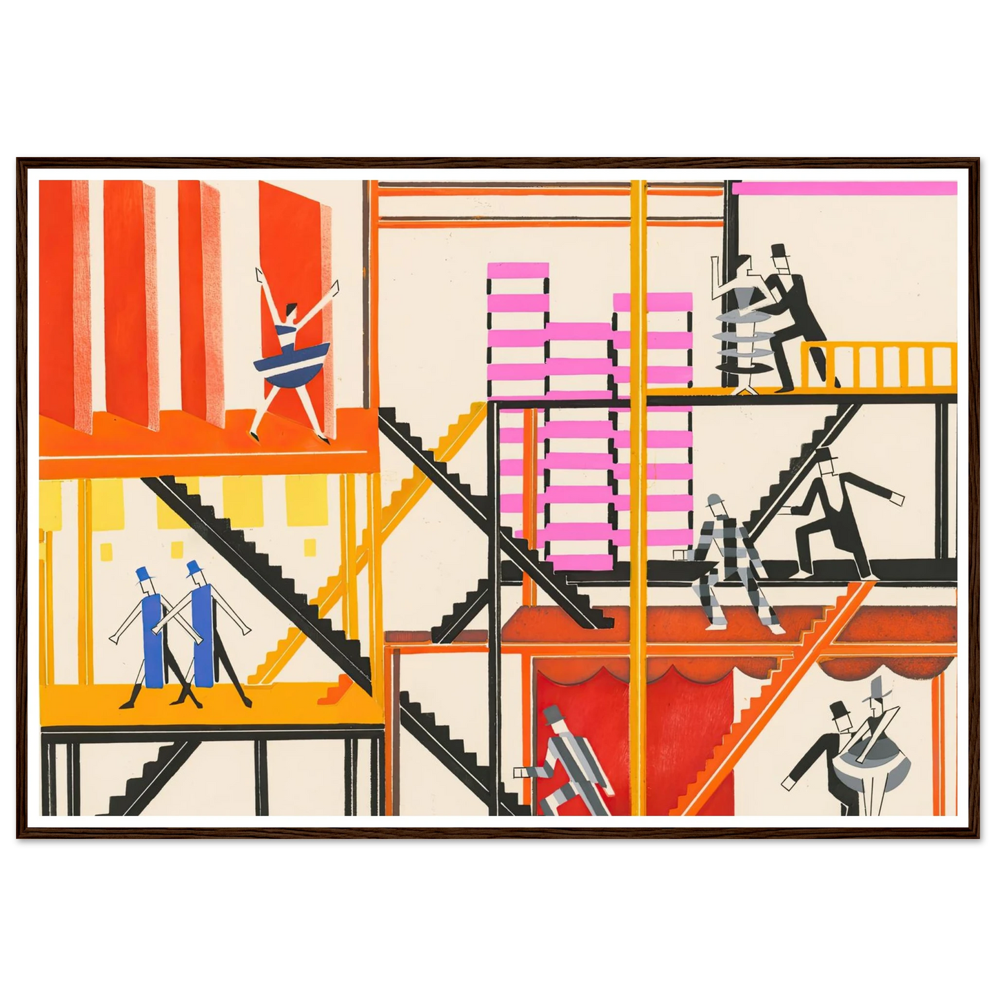 Maquettes dé Théatre 4 Art Print | Alexandra Exter - Framed Poster - 30x40 cm / 12x16″ - Black frame
