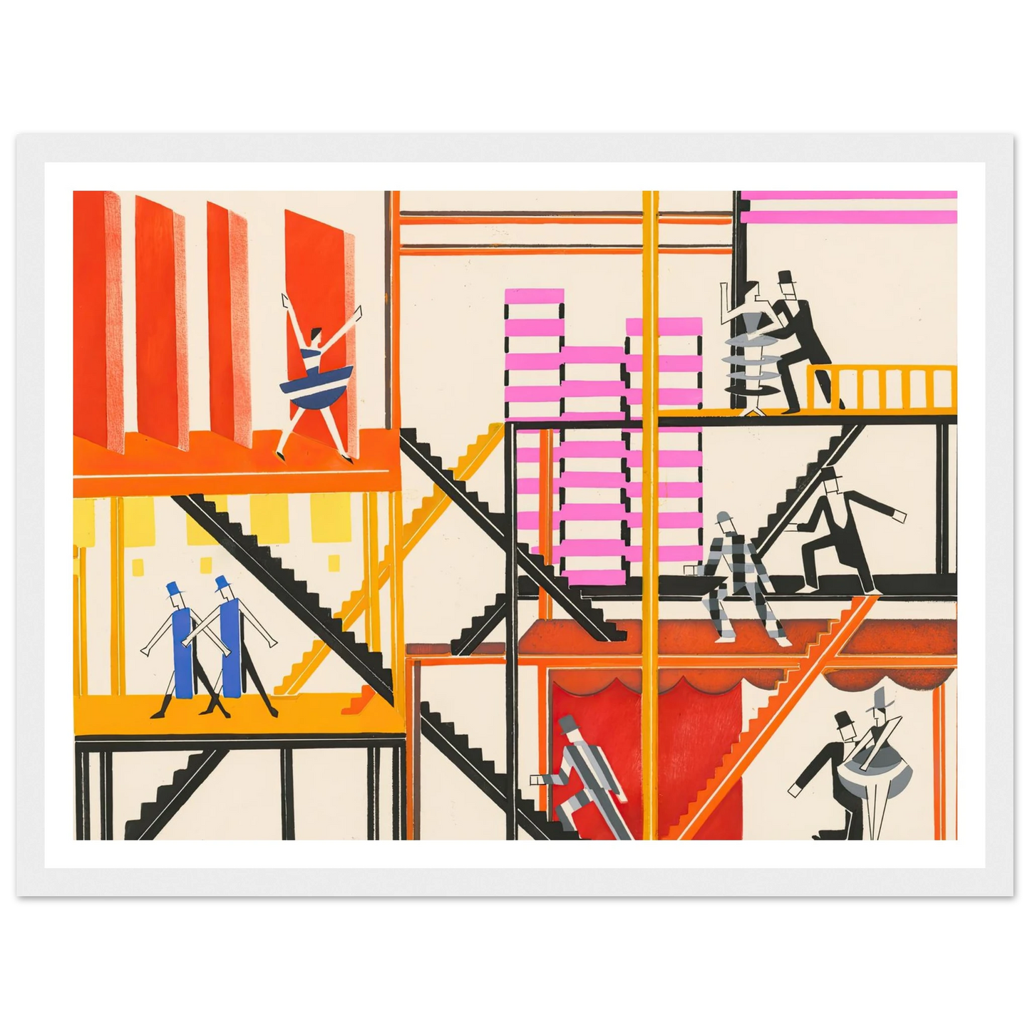 Maquettes dé Théatre 4 Art Print | Alexandra Exter - Framed Poster - 30x40 cm / 12x16″ - Black frame