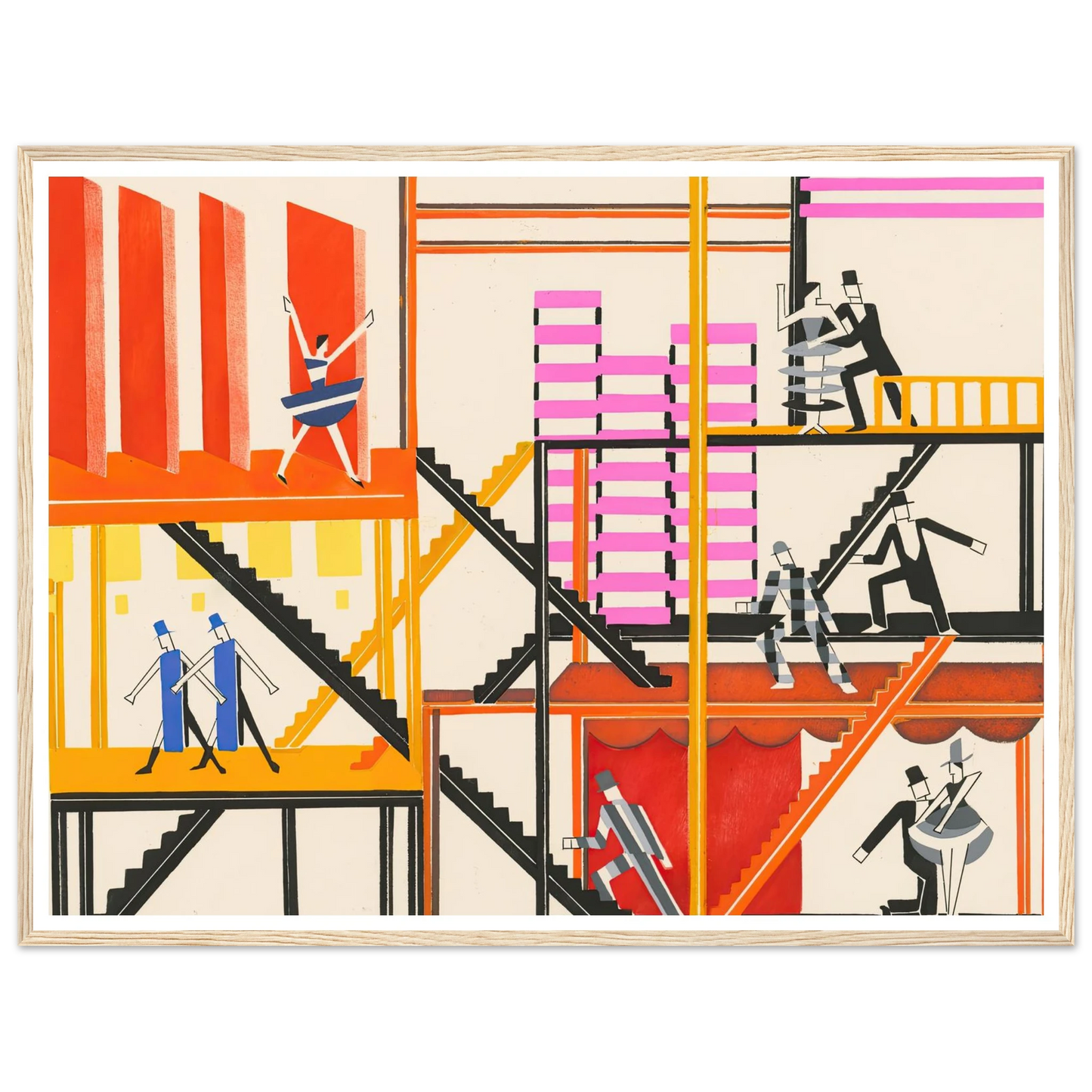 Maquettes dé Théatre 4 Art Print | Alexandra Exter - Framed Poster - 30x40 cm / 12x16″ - Black frame