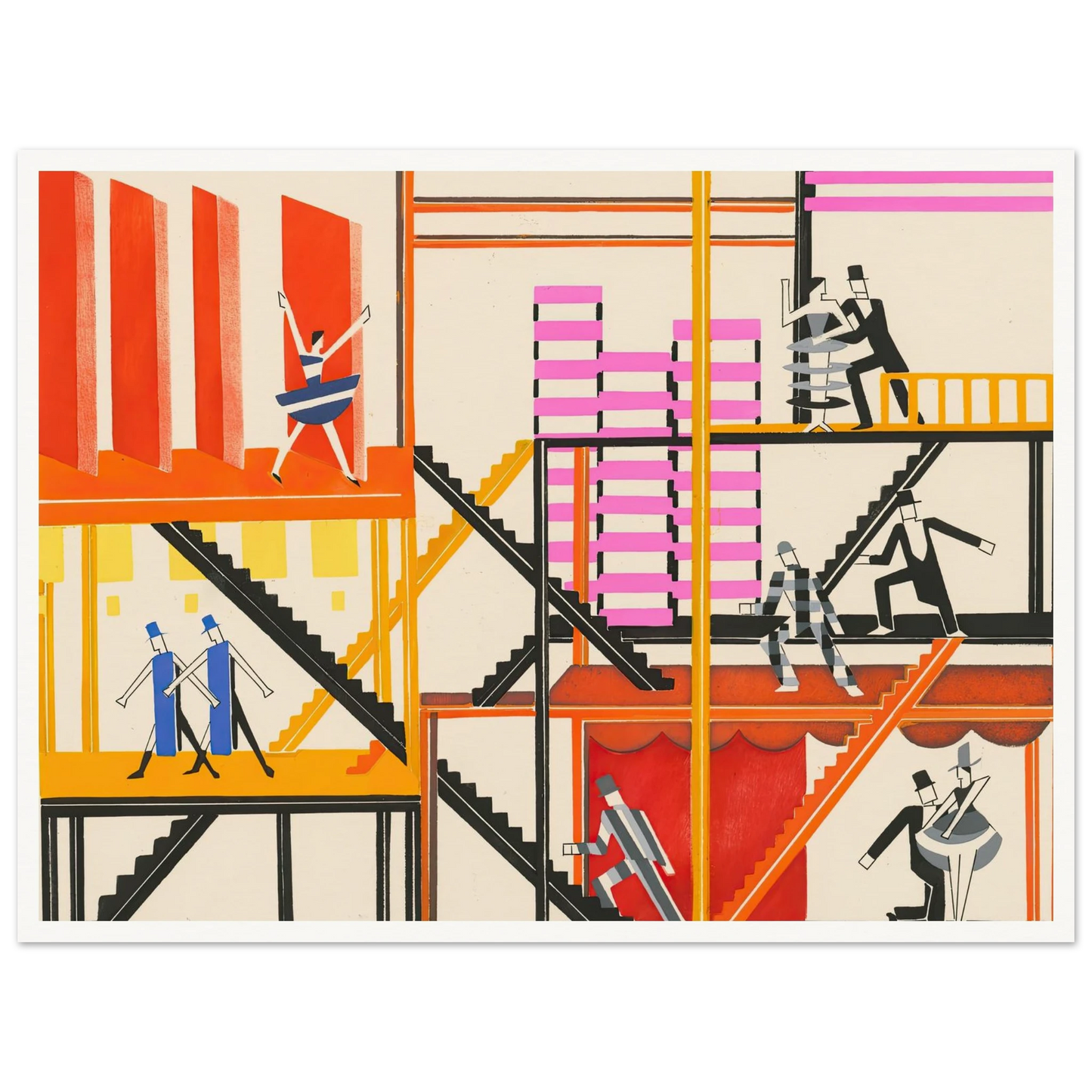 Maquettes dé Théatre 4 Art Print | Alexandra Exter - Framed Poster - 30x40 cm / 12x16″ - Black frame