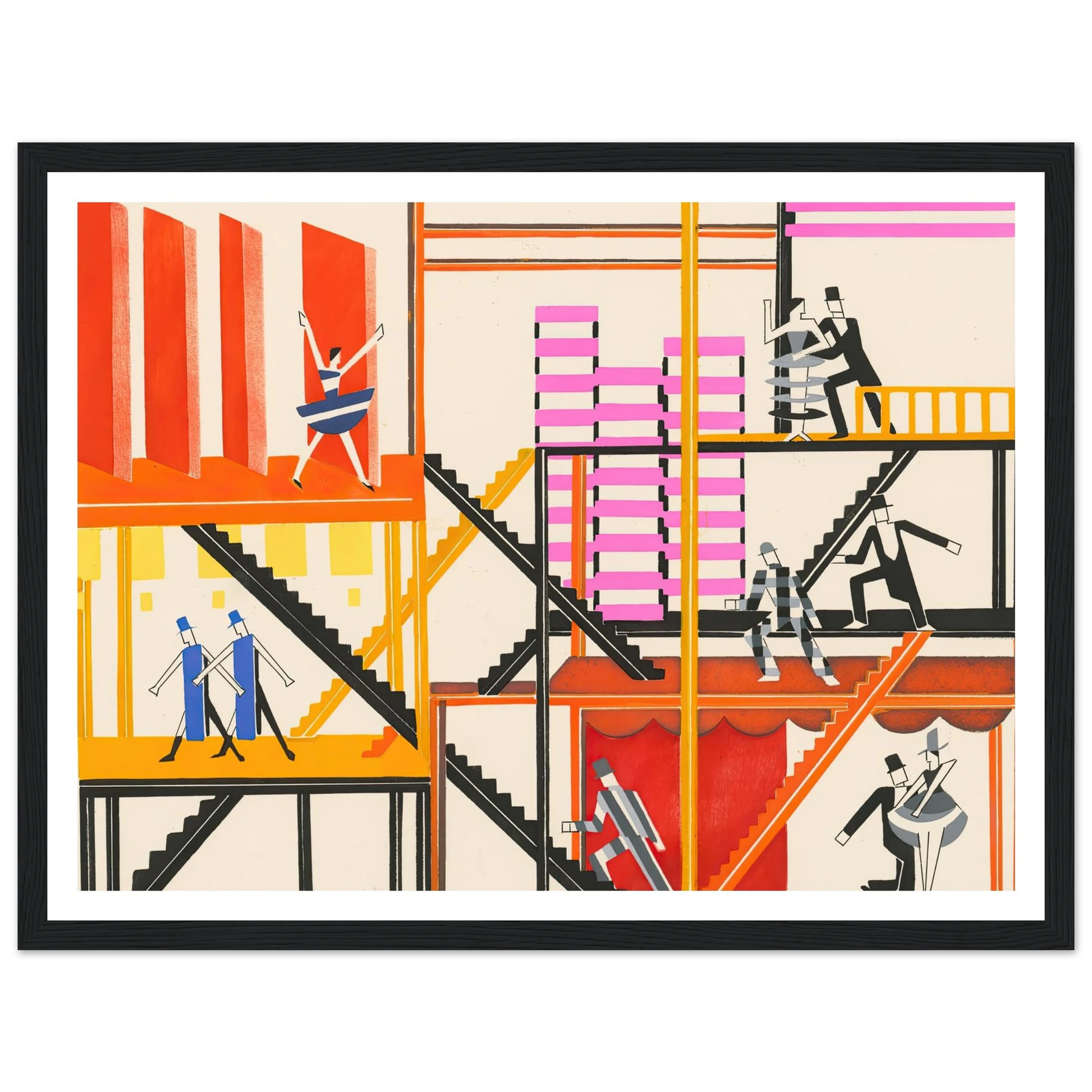 Maquettes dé Théatre 4 Art Print | Alexandra Exter - Framed Poster - 30x40 cm / 12x16″ - Black frame