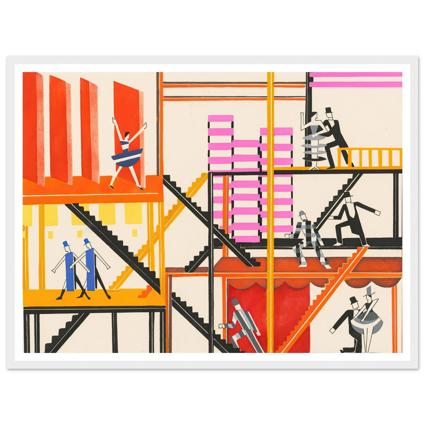 Maquettes dé Théatre 4 Art Print | Alexandra Exter - Framed Poster - 30x40 cm / 12x16″ - Black frame