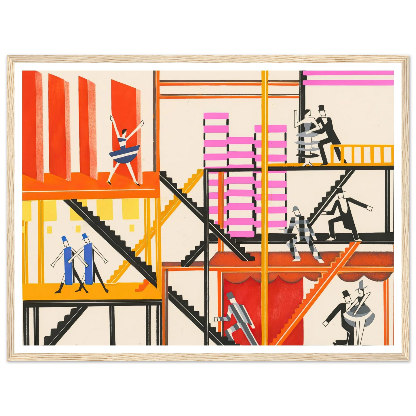 Maquettes dé Théatre 4 Art Print | Alexandra Exter - Framed Poster - 30x40 cm / 12x16″ - Black frame