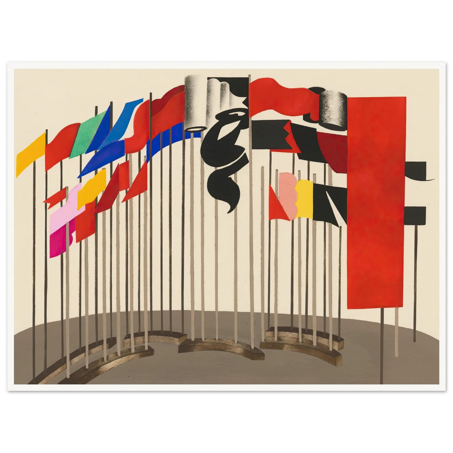 Maquettes dé Théatre 5 Art Print | Alexandra Exter - Framed Poster - 30x40 cm / 12x16″ - Black frame