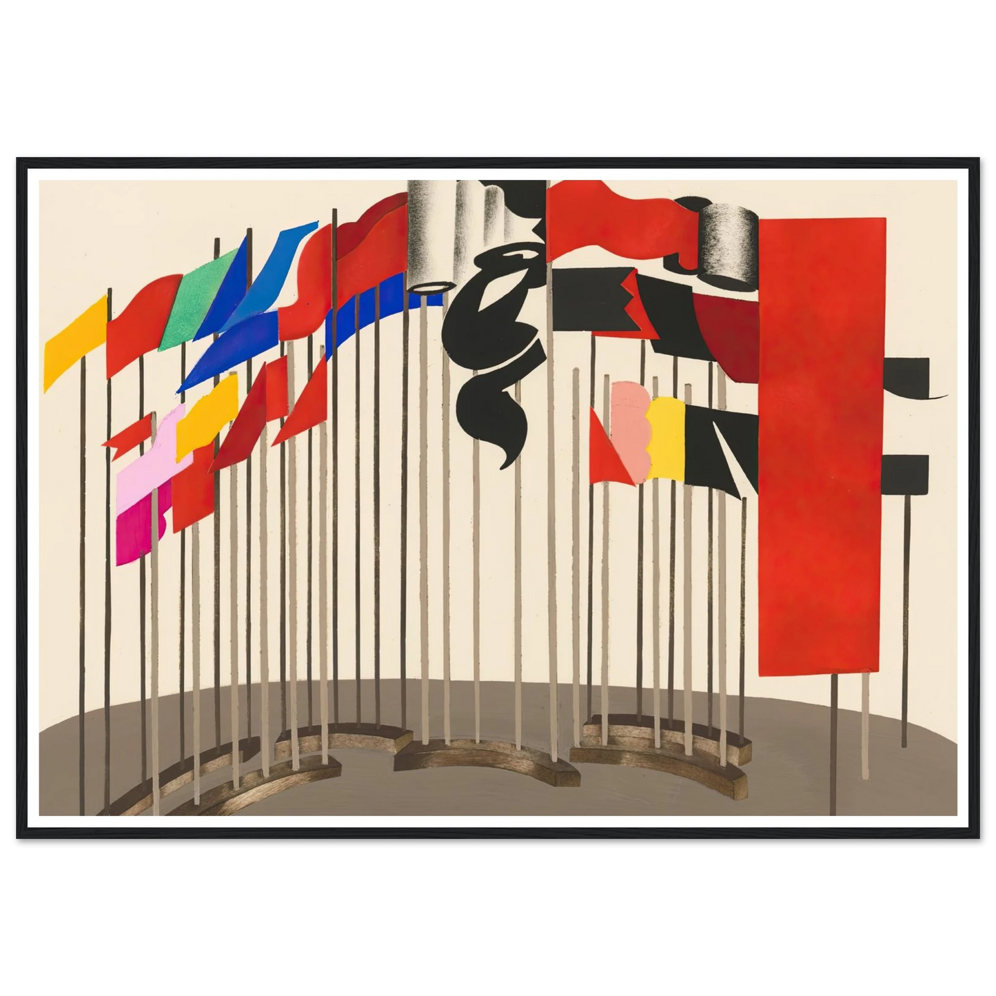 Maquettes dé Théatre 5 Art Print | Alexandra Exter - Framed Poster - 30x40 cm / 12x16″ - Black frame