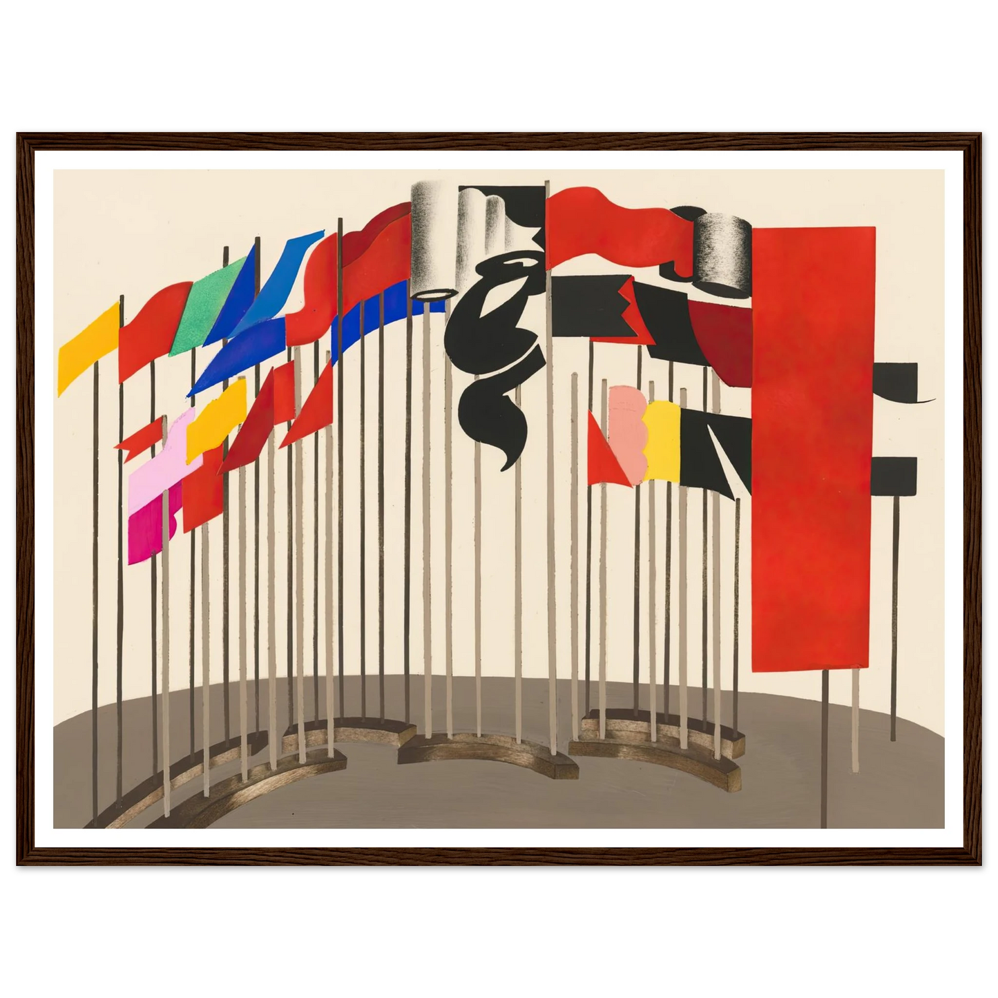 Maquettes dé Théatre 5 Art Print | Alexandra Exter - Framed Poster - 30x40 cm / 12x16″ - Black frame