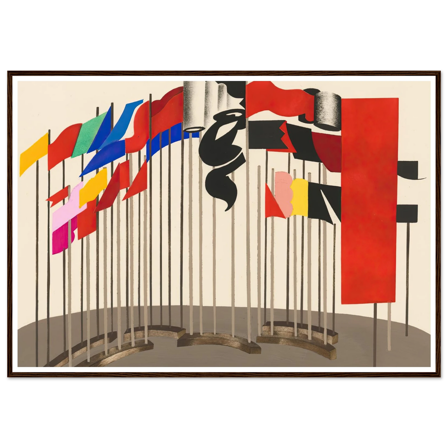 Maquettes dé Théatre 5 Art Print | Alexandra Exter - Framed Poster - 30x40 cm / 12x16″ - Black frame