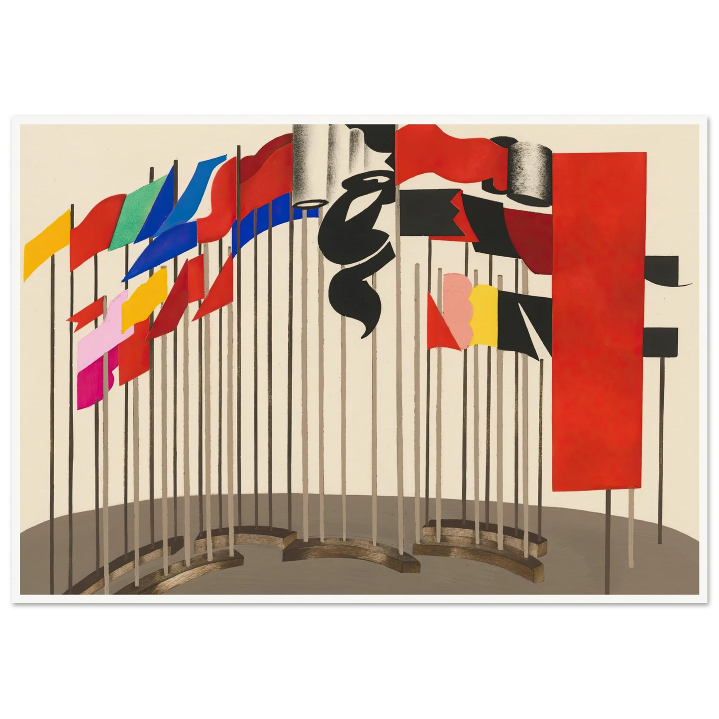 Maquettes dé Théatre 5 Art Print | Alexandra Exter - Framed Poster - 30x40 cm / 12x16″ - Black frame