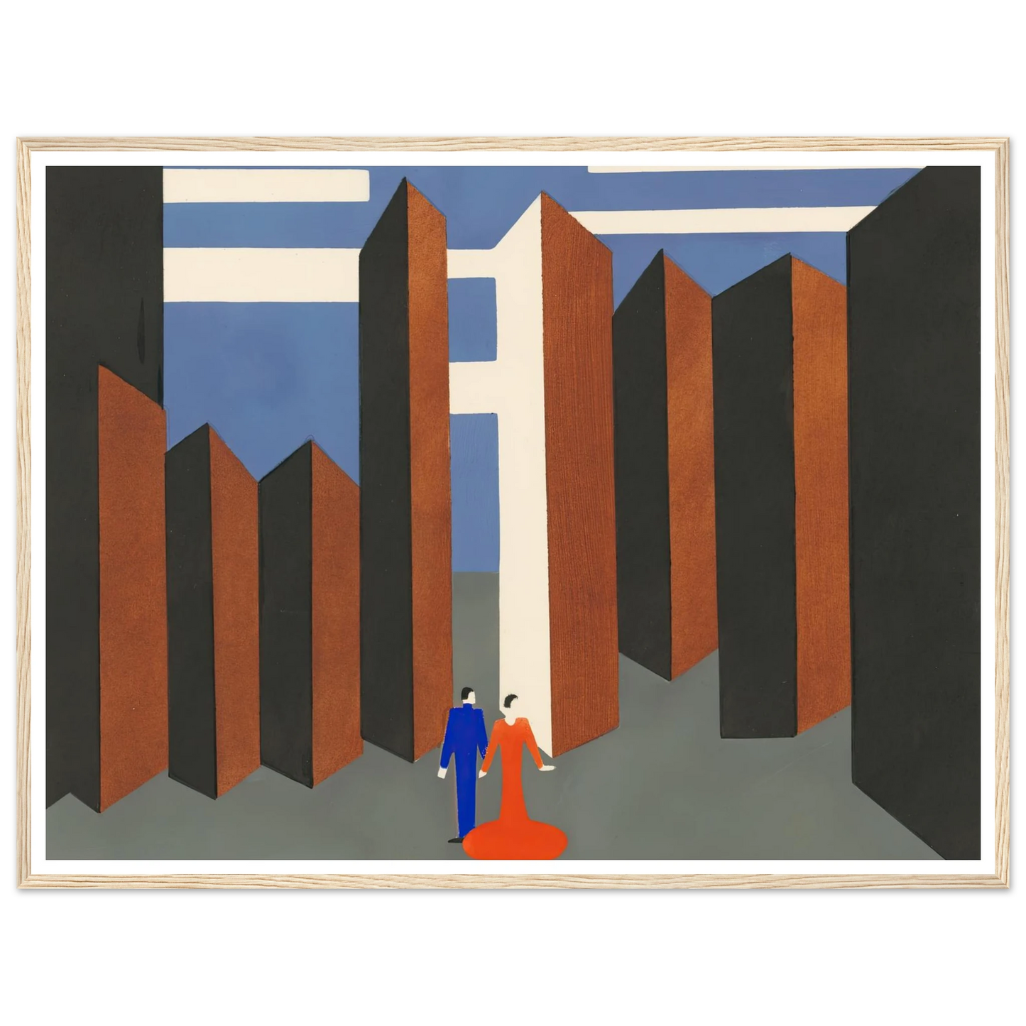 Maquettes dé Théatre 6 Art Print | Alexandra Exter - Framed Poster - 30x40 cm / 12x16″ - Black frame