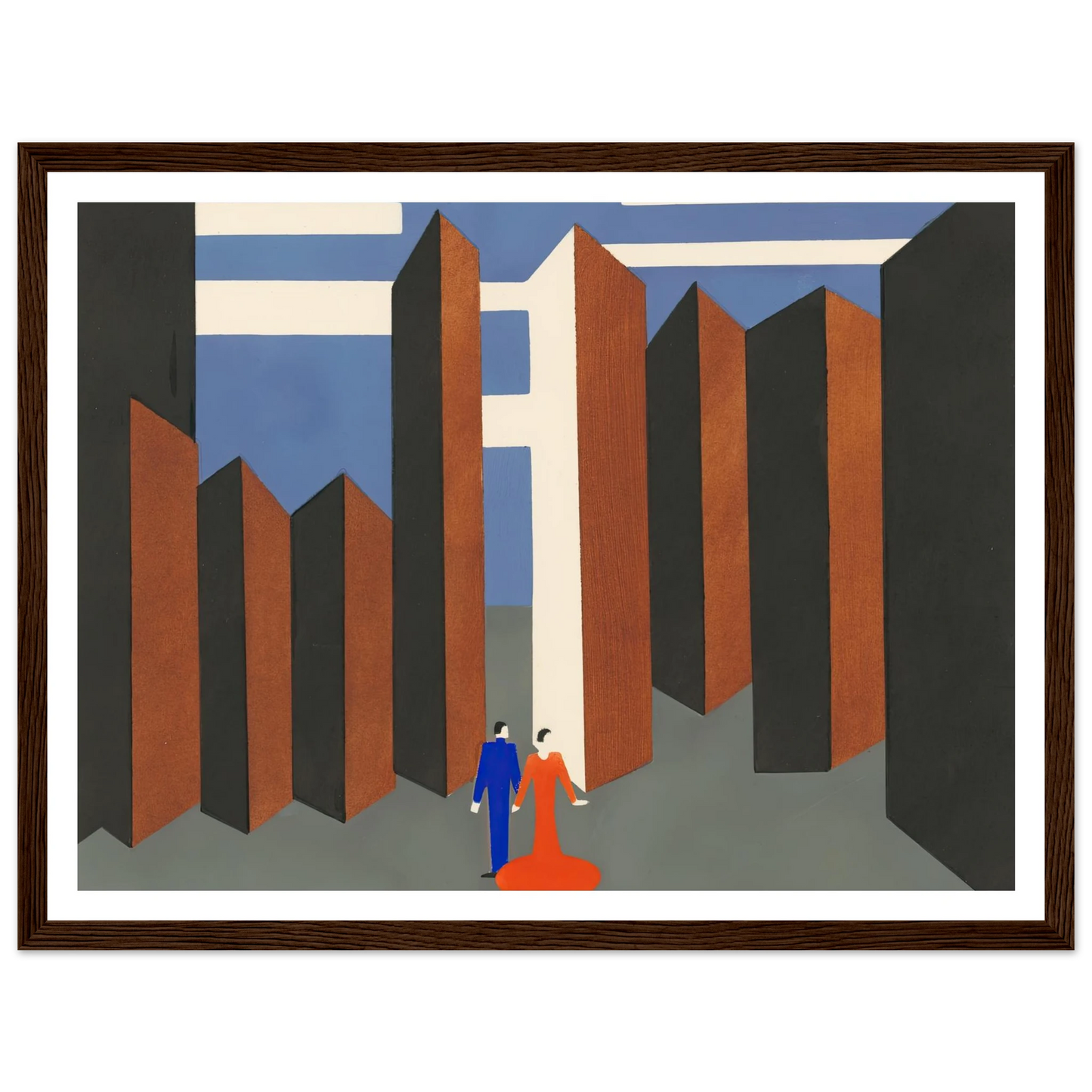 Maquettes dé Théatre 6 Art Print | Alexandra Exter - Framed Poster - 30x40 cm / 12x16″ - Black frame