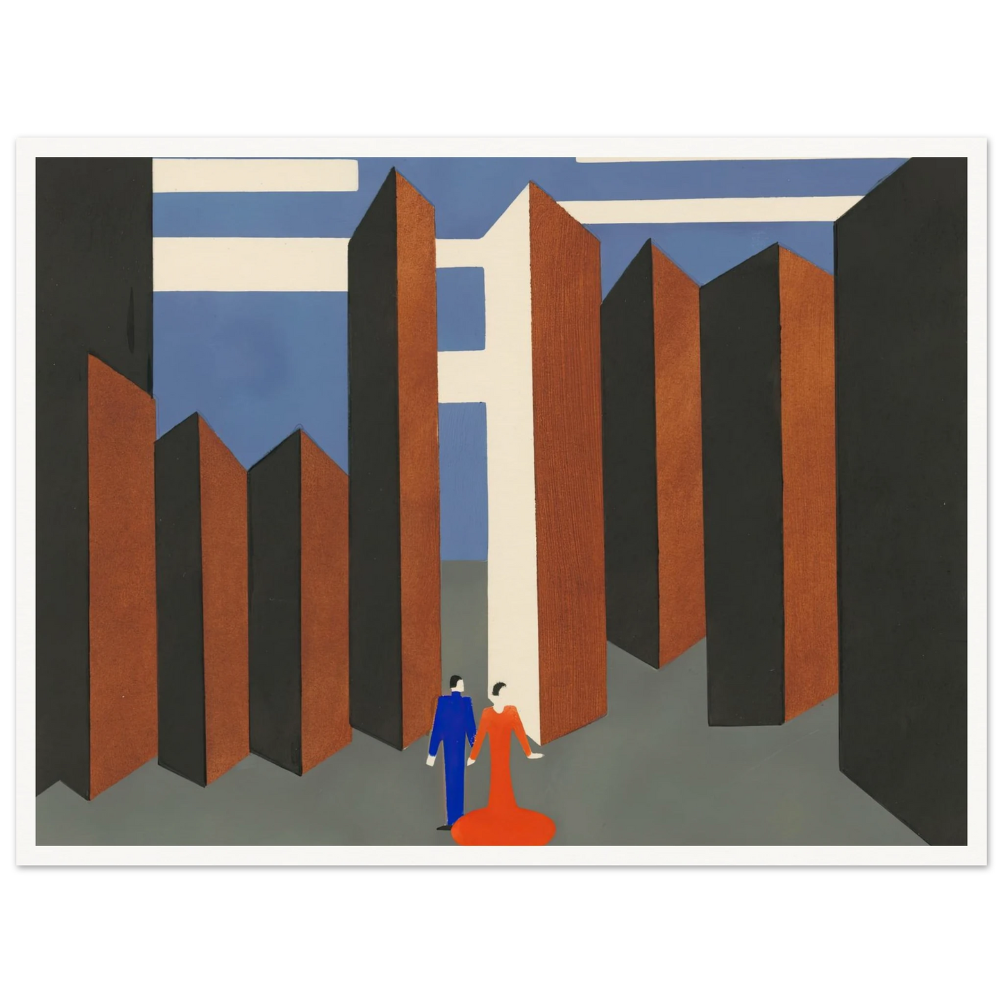 Maquettes dé Théatre 6 Art Print | Alexandra Exter - Framed Poster - 30x40 cm / 12x16″ - Black frame