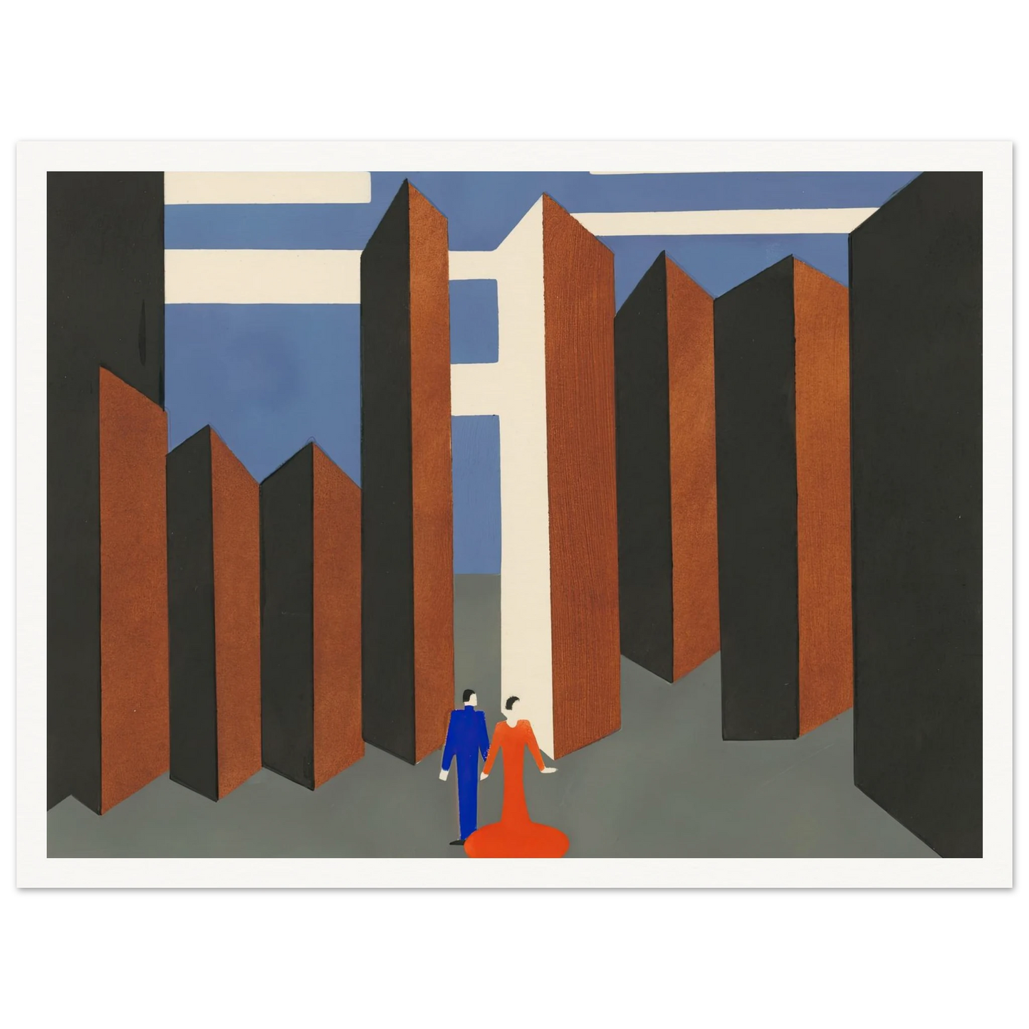 Maquettes dé Théatre 6 Art Print | Alexandra Exter - Framed Poster - 30x40 cm / 12x16″ - Black frame