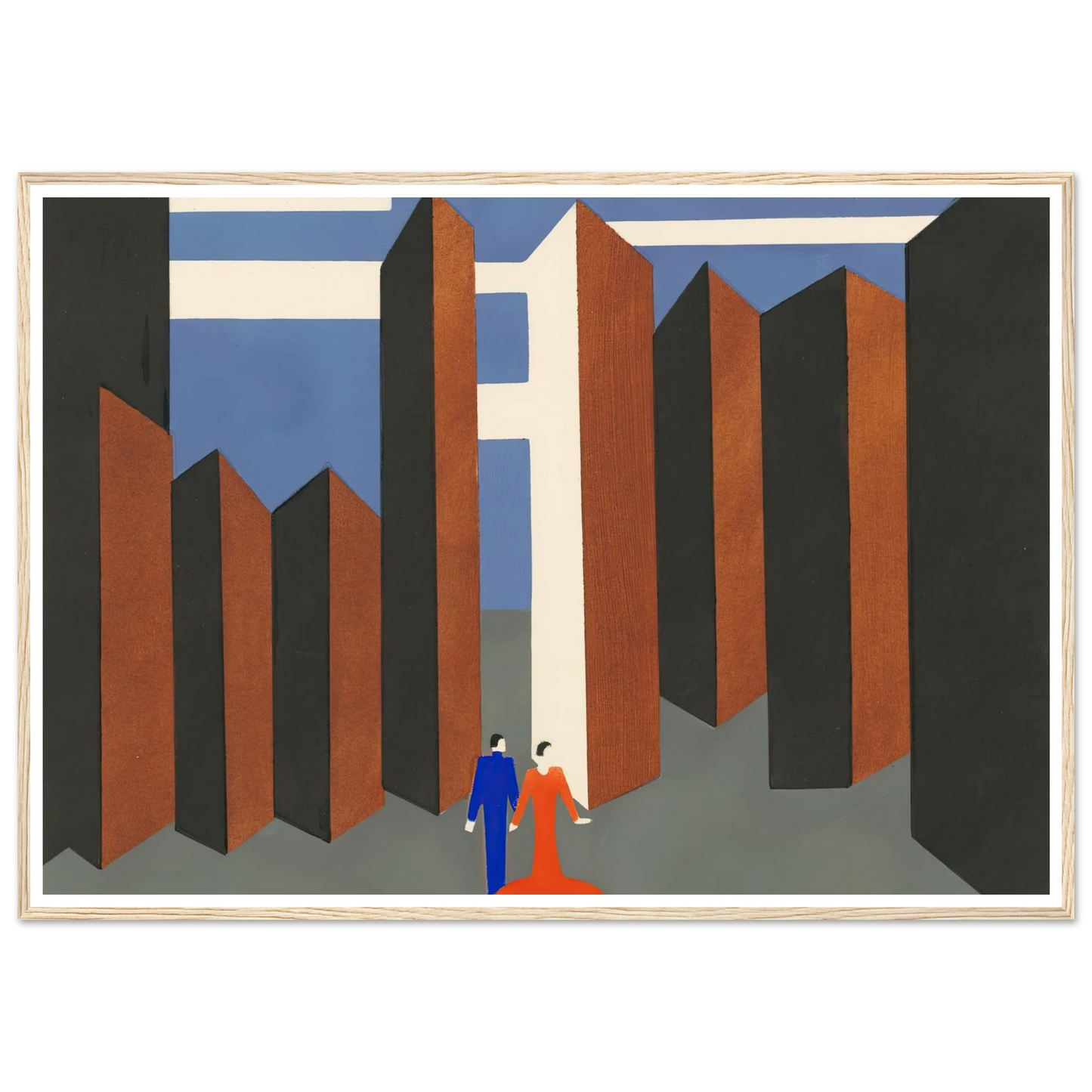 Maquettes dé Théatre 6 Art Print | Alexandra Exter - Framed Poster - 30x40 cm / 12x16″ - Black frame