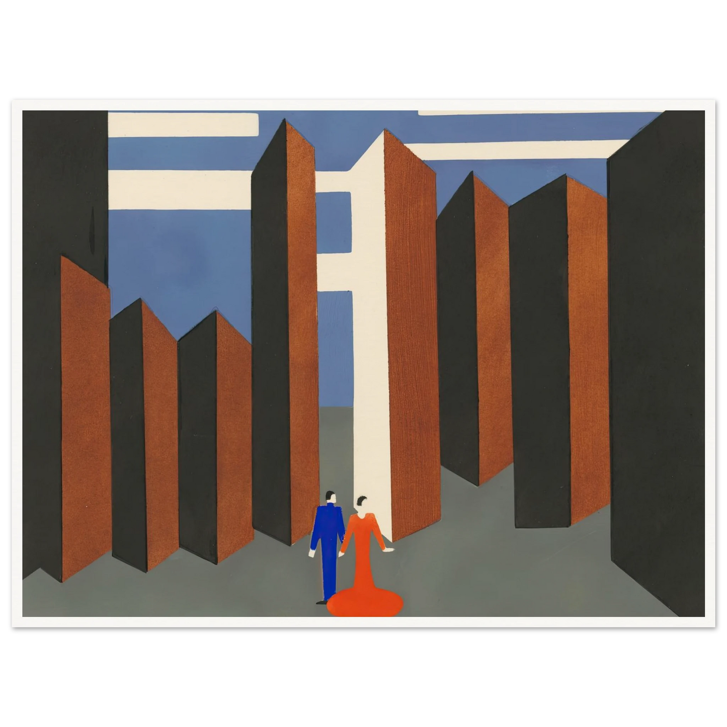 Maquettes dé Théatre 6 Art Print | Alexandra Exter - Framed Poster - 30x40 cm / 12x16″ - Black frame