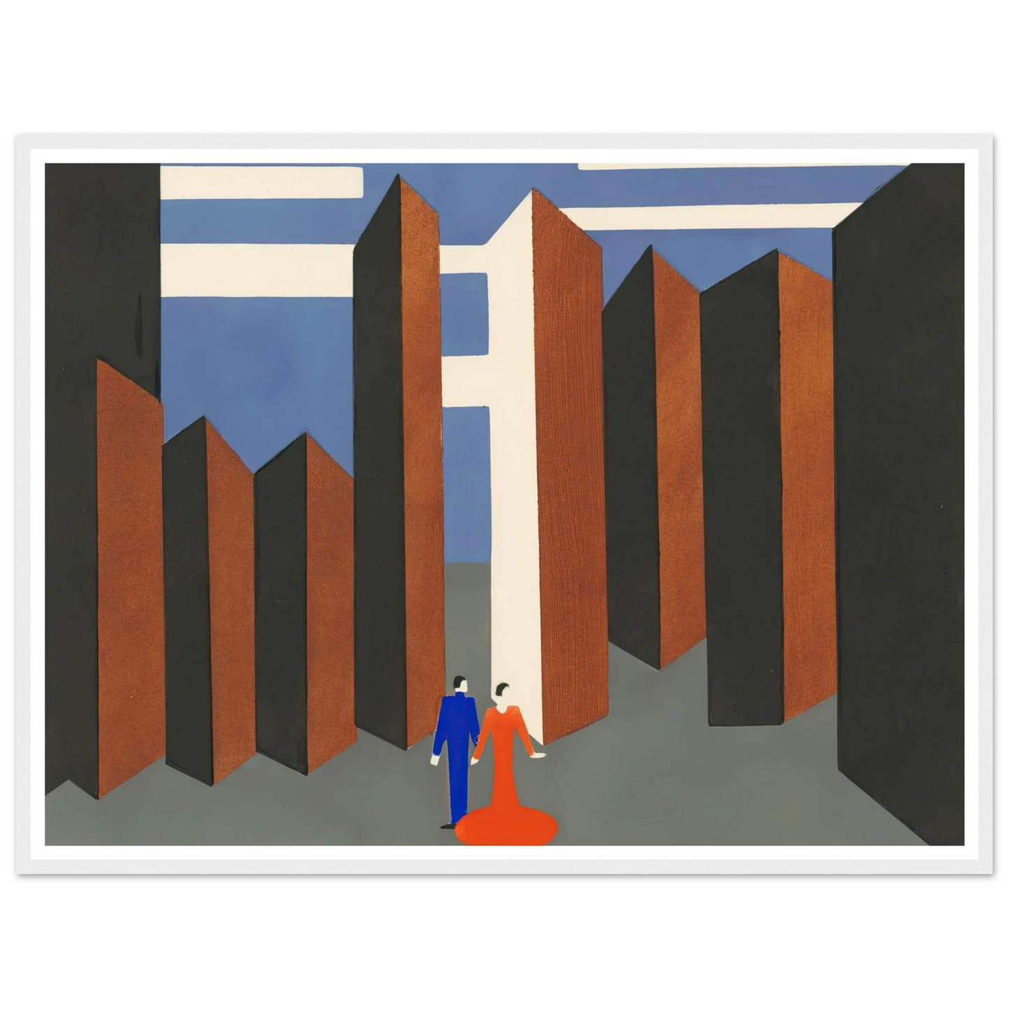 Maquettes dé Théatre 6 Art Print | Alexandra Exter - Framed Poster - 30x40 cm / 12x16″ - Black frame