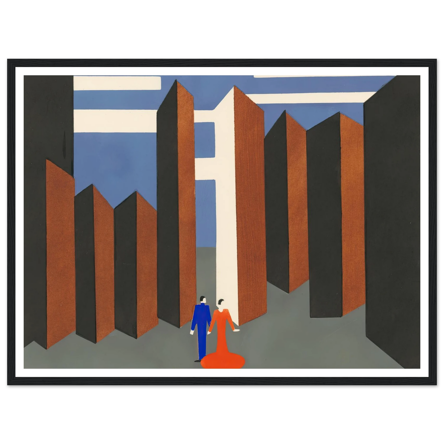 Maquettes dé Théatre 6 Art Print | Alexandra Exter - Framed Poster - 30x40 cm / 12x16″ - Black frame