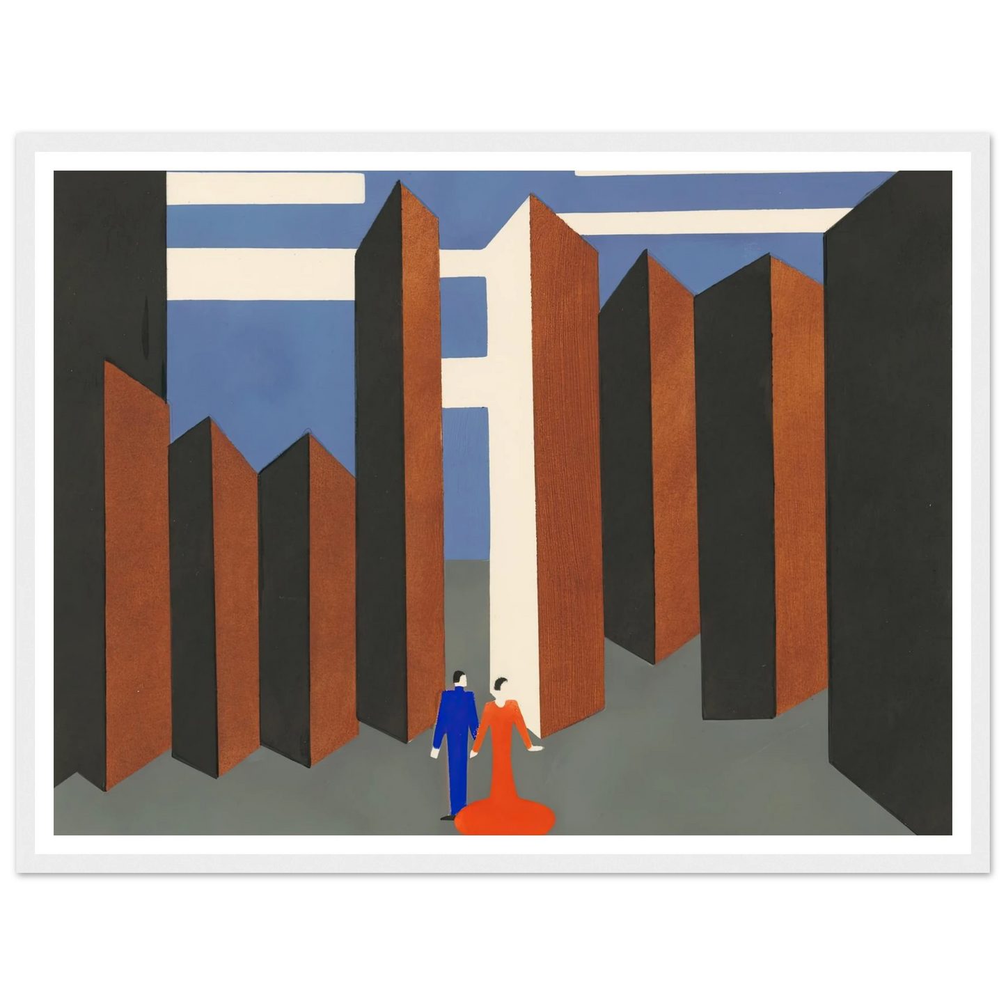 Maquettes dé Théatre 6 Art Print | Alexandra Exter - Framed Poster - 30x40 cm / 12x16″ - Black frame